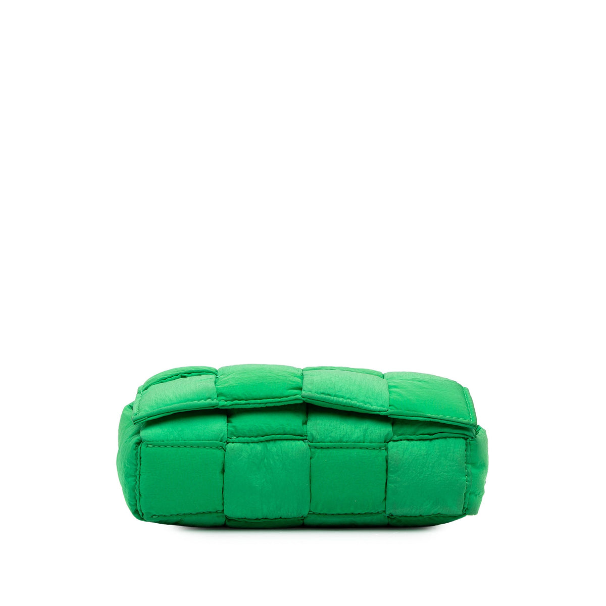 Bottega Veneta Mini Nylon Intrecciato Padded Tech Cassette Belt Bag — Green