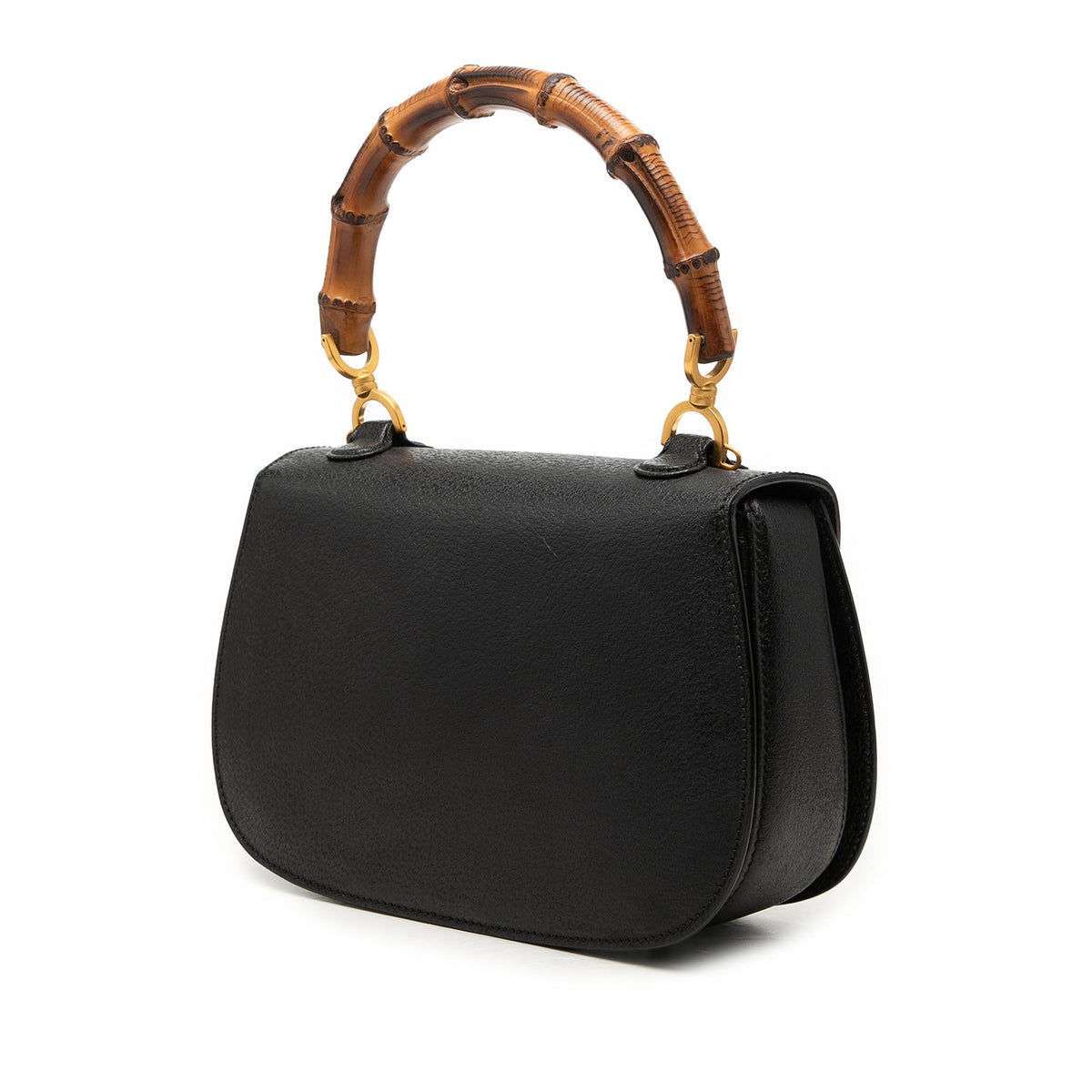 Gucci Grained Calfskin Bamboo Night — Black