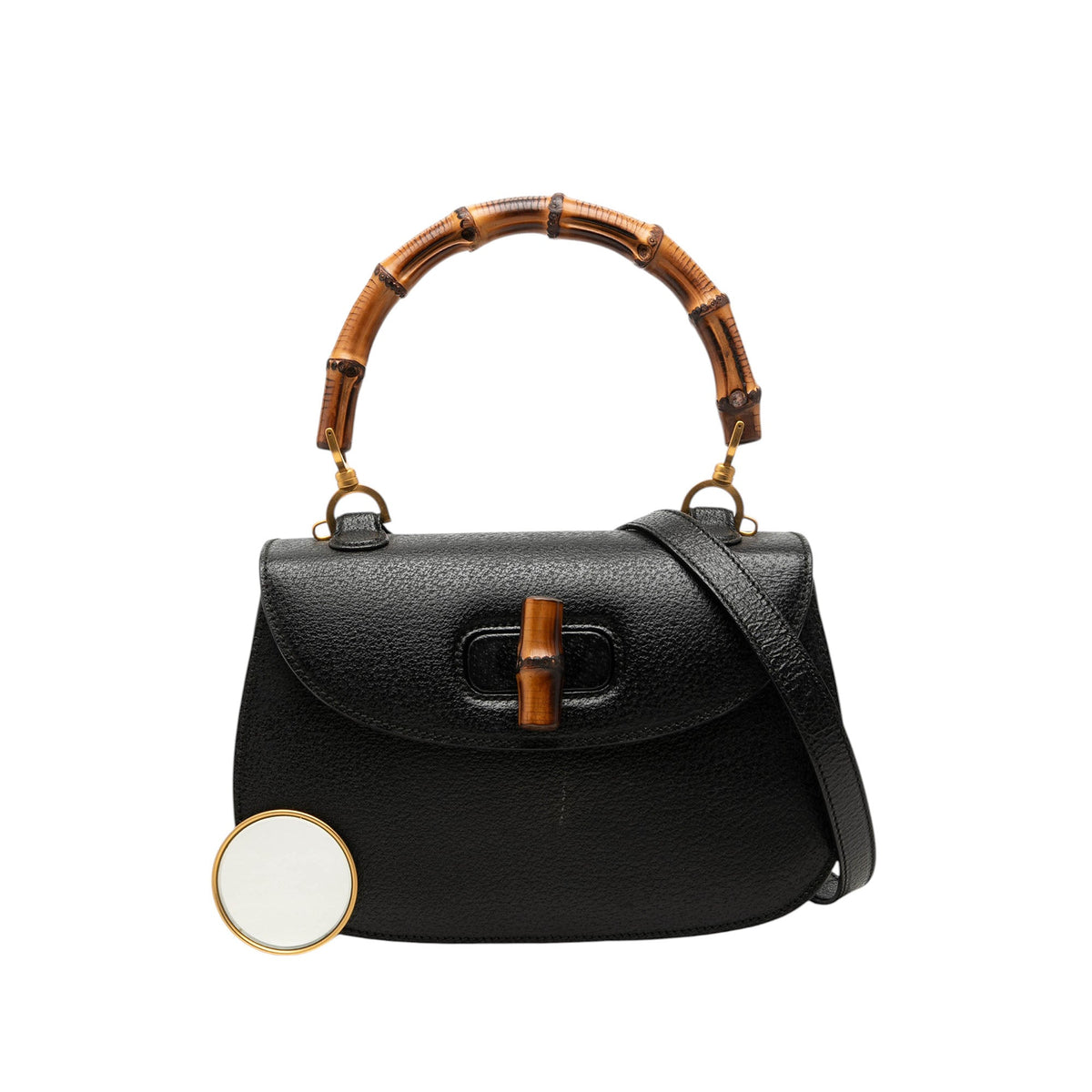 Gucci Grained Calfskin Bamboo Night — Black