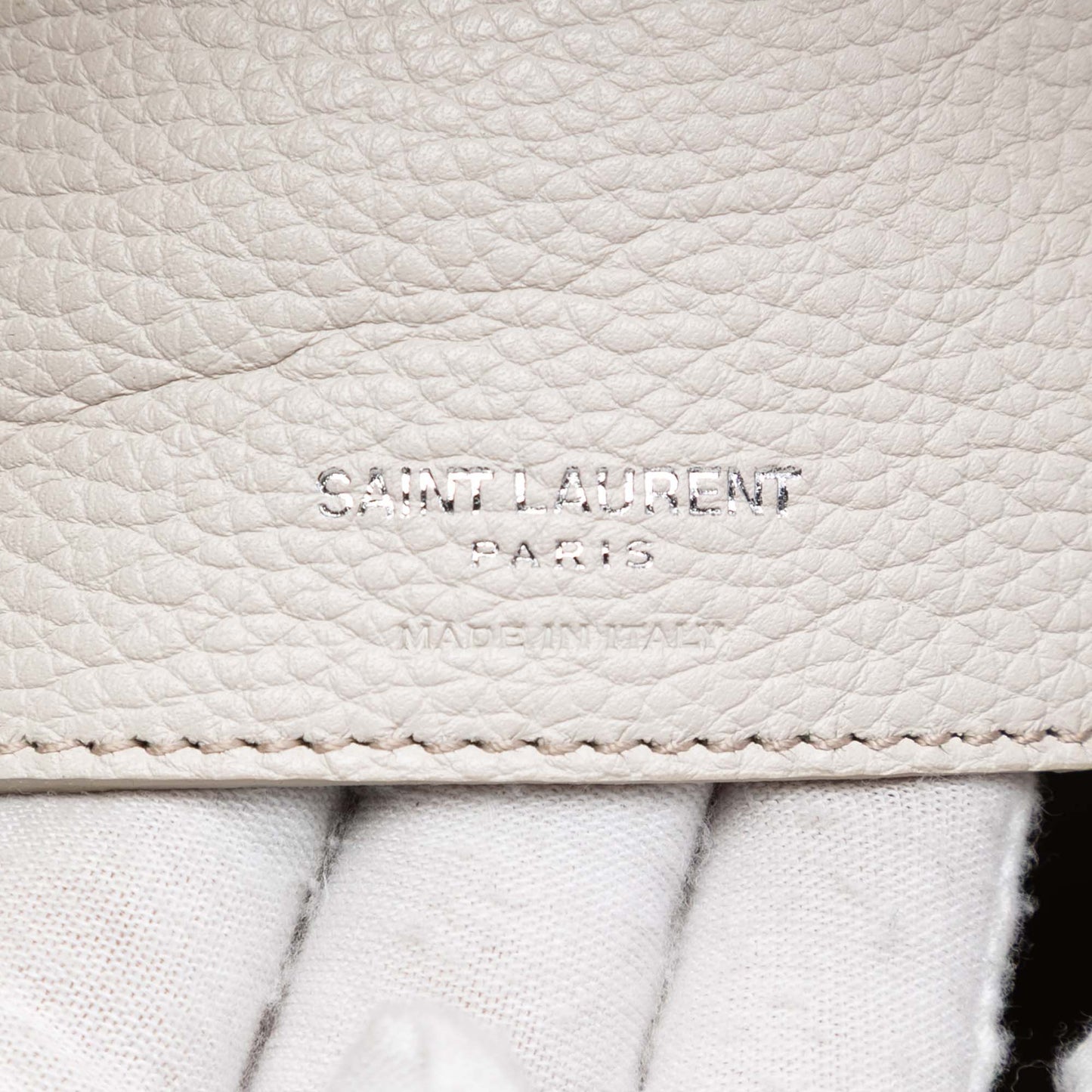 Saint Laurent Small Grained Calfskin Supple Sac De Jour Satchel
