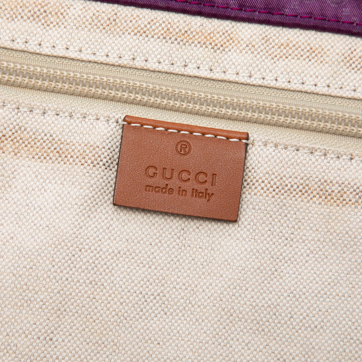 Gucci GG Nylon Travel Bag — Purple