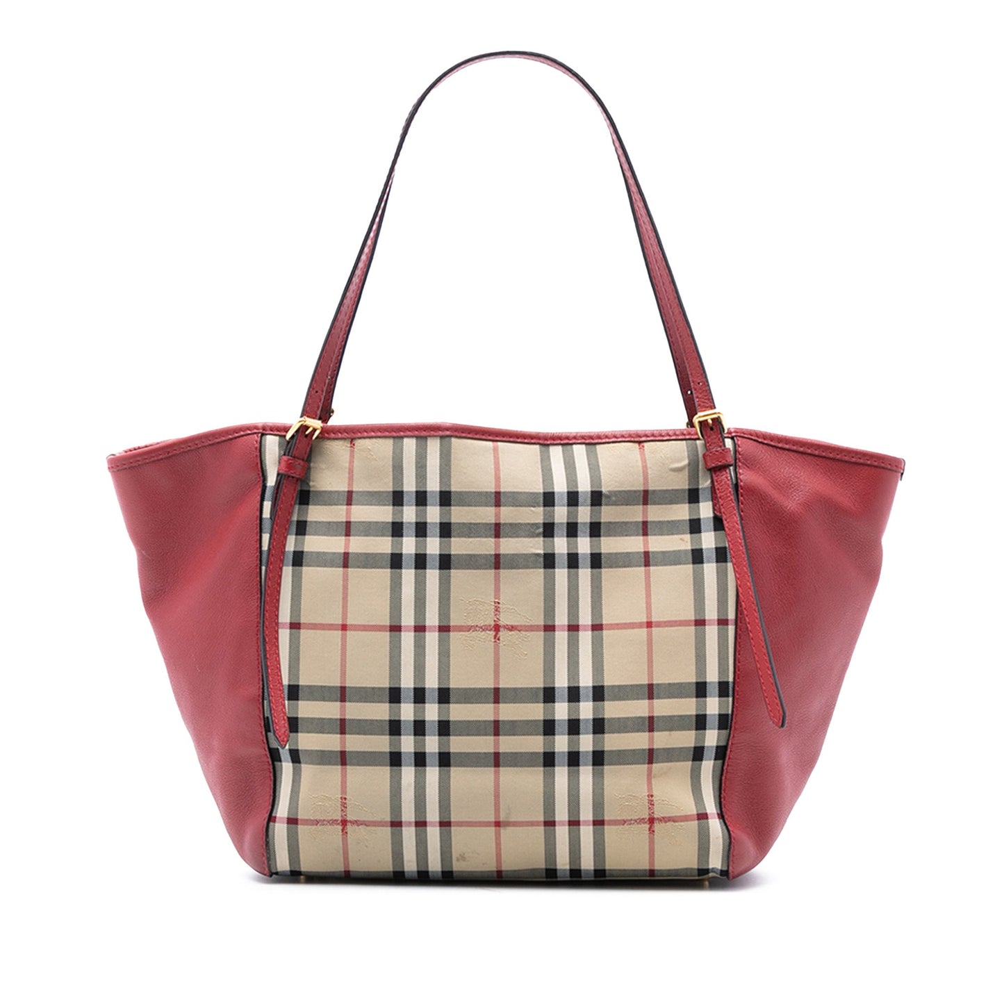 Burberry Small Haymarket Check Canvas and Leather Canterbury Tote