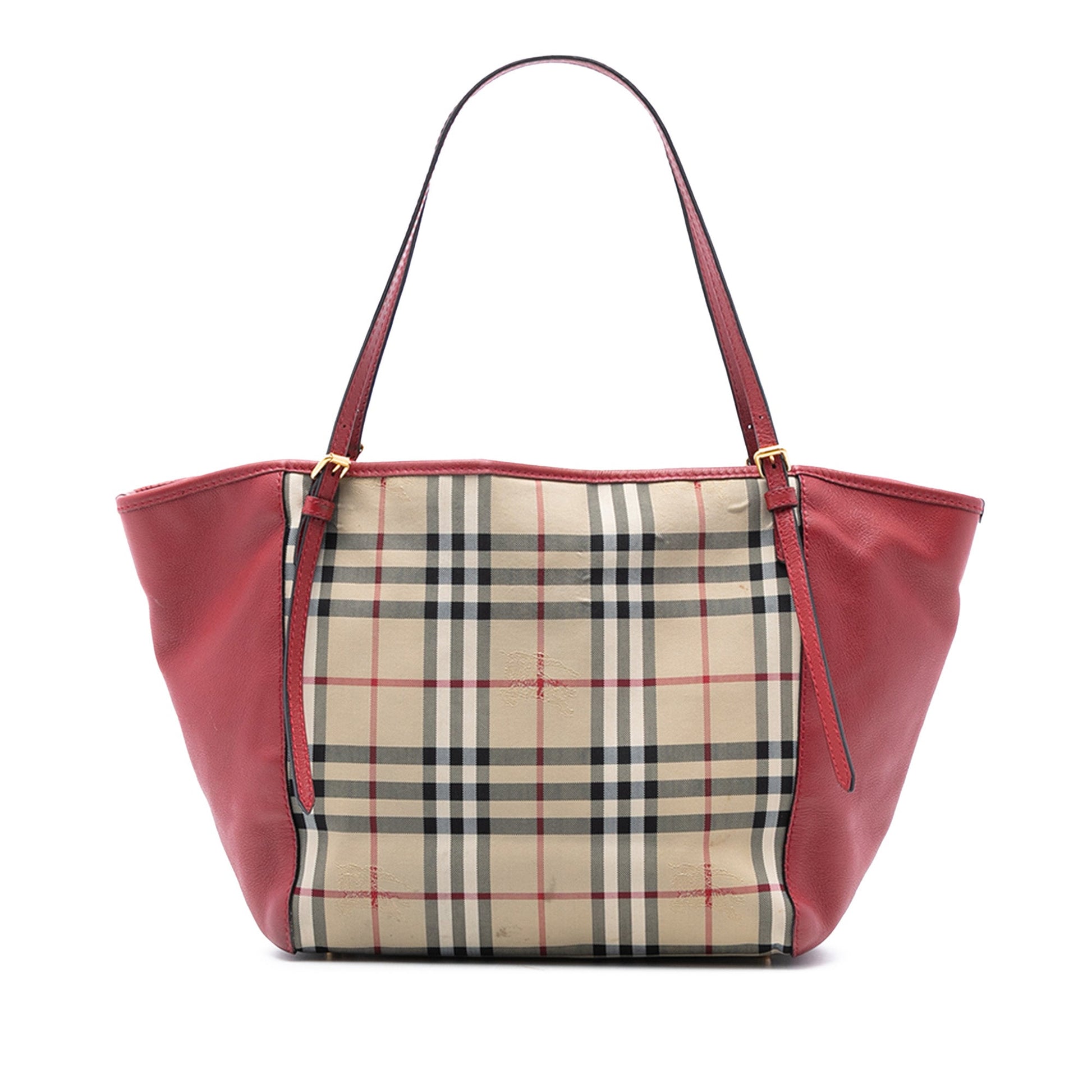 Burberry Small Haymarket Check Canvas and Leather Canterbury Tote