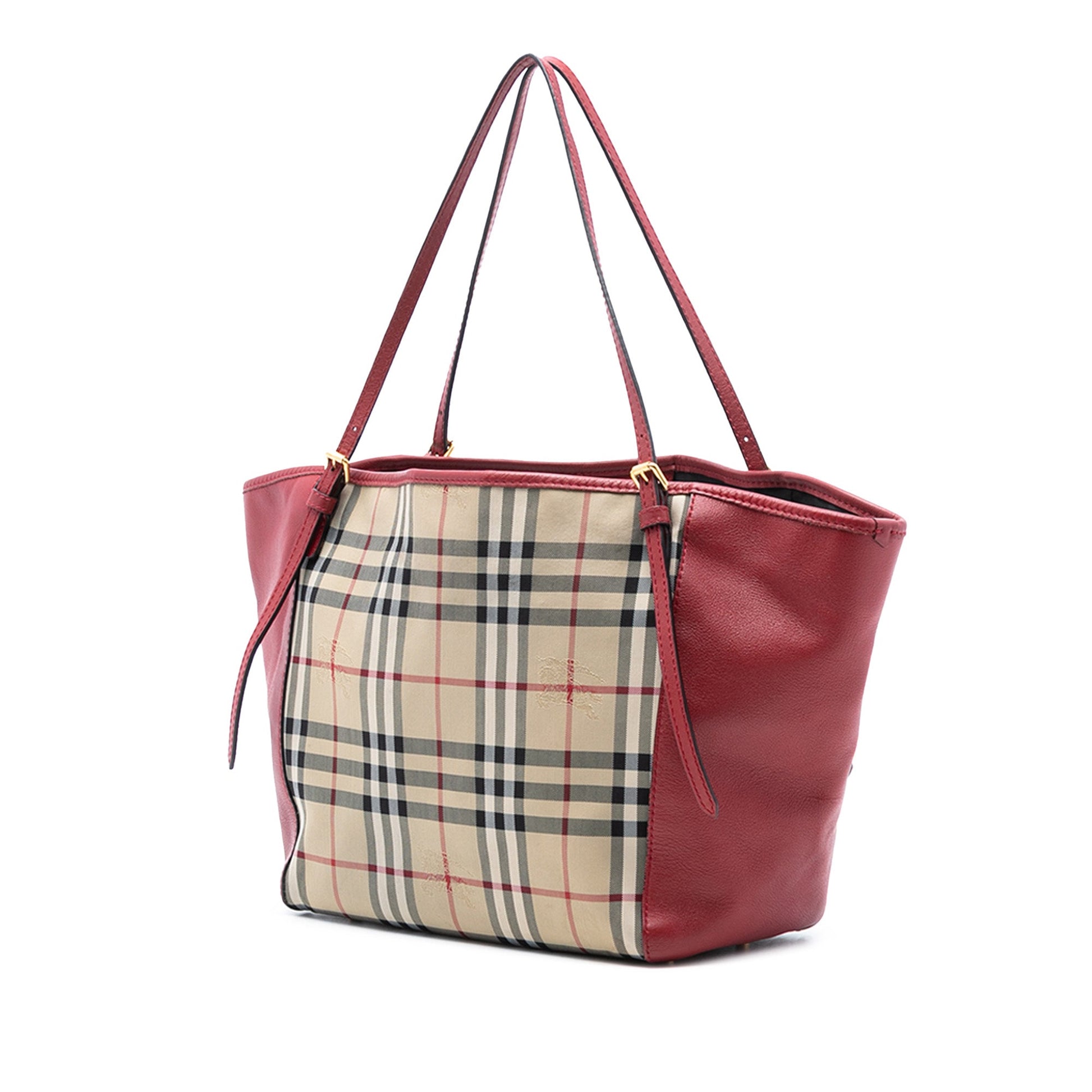 Burberry Small Haymarket Check Canvas and Leather Canterbury Tote