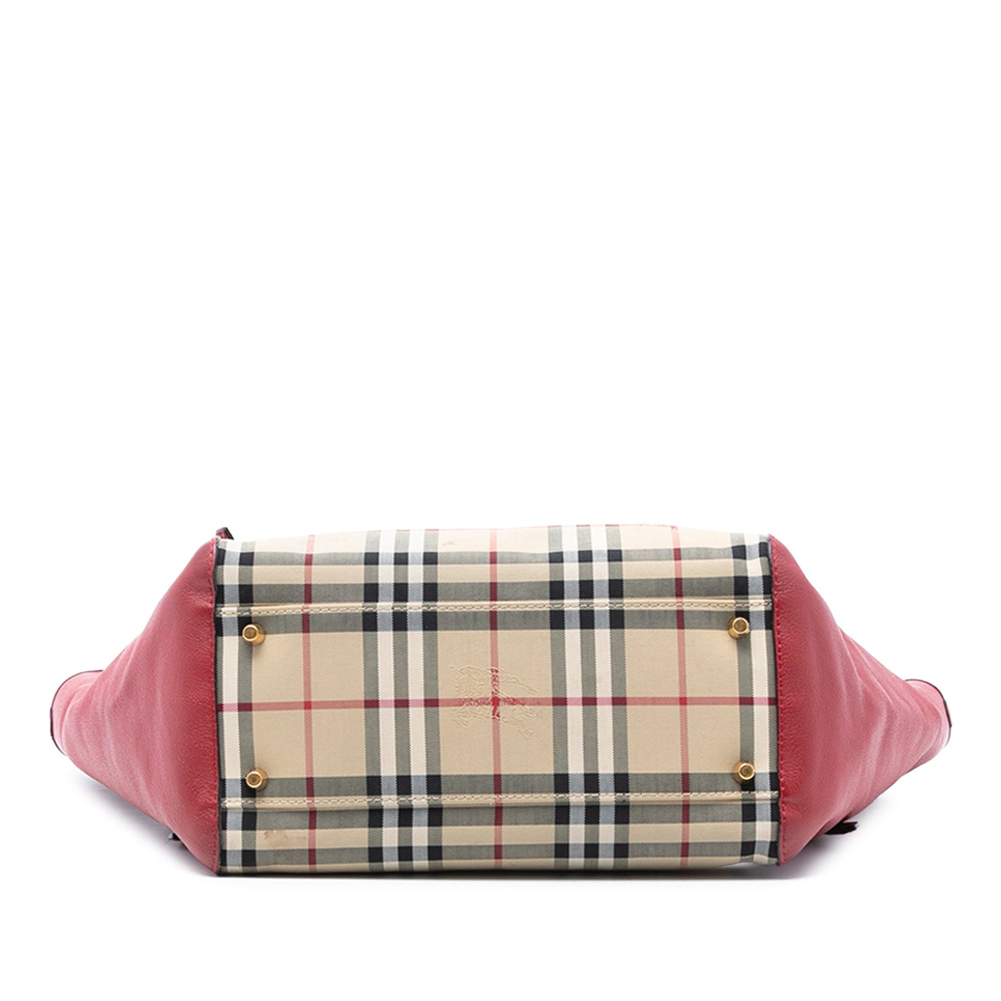 Burberry Small Haymarket Check Canvas and Leather Canterbury Tote