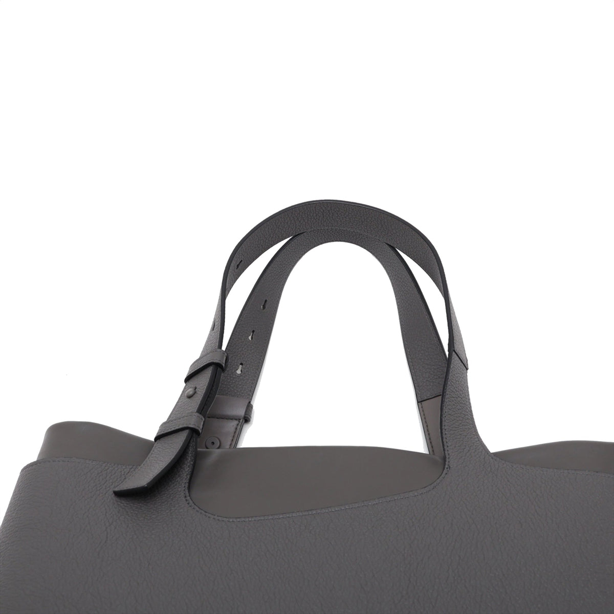 Ferragamo Leather Tote — Gray