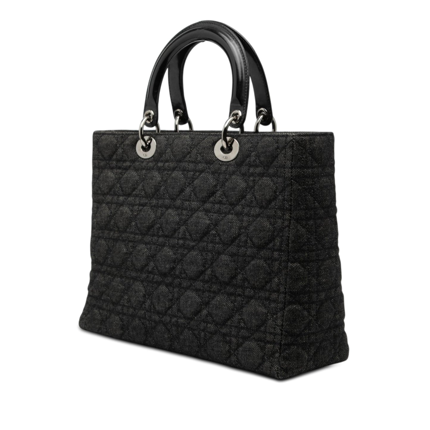 Dior Large Denim Cannage Lady Dior