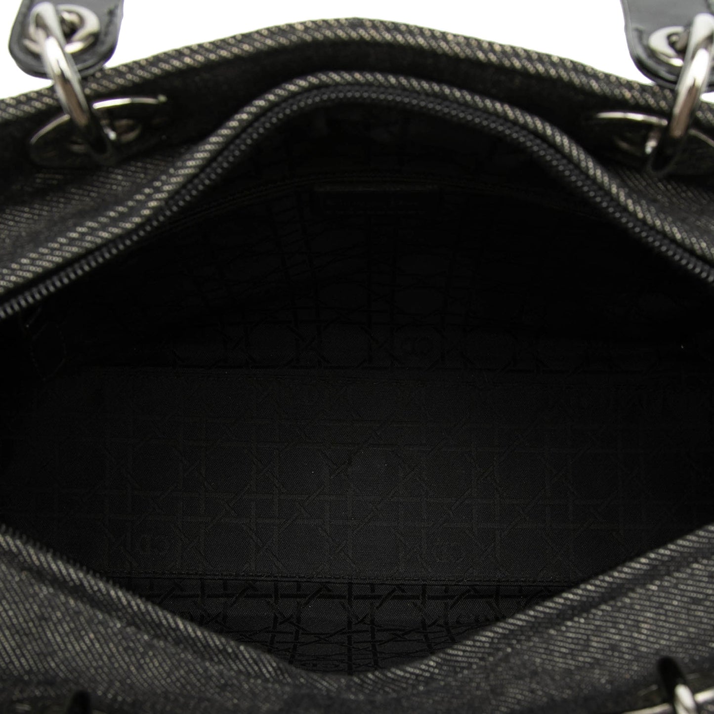 Dior Large Denim Cannage Lady Dior