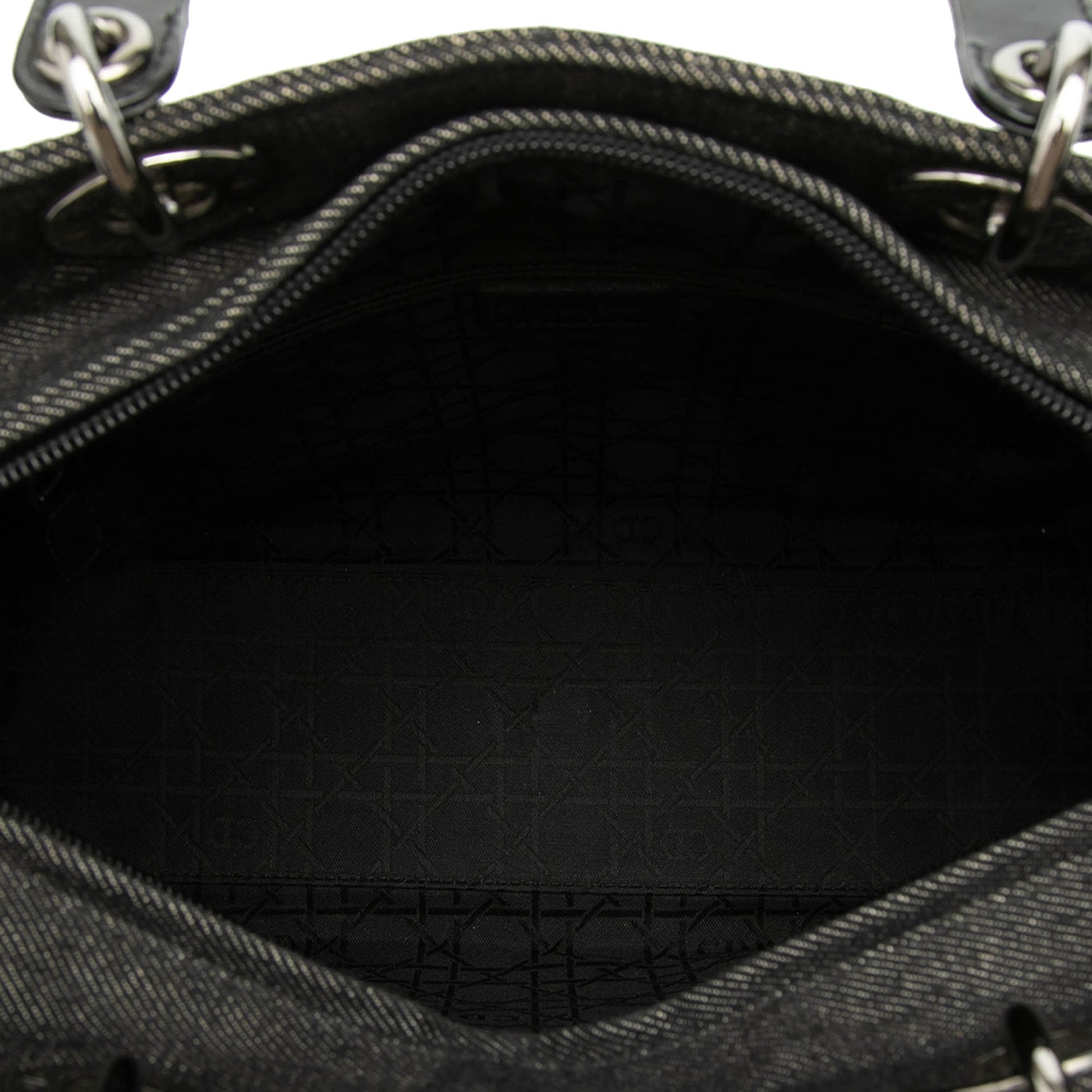 Dior Large Denim Cannage Lady Dior