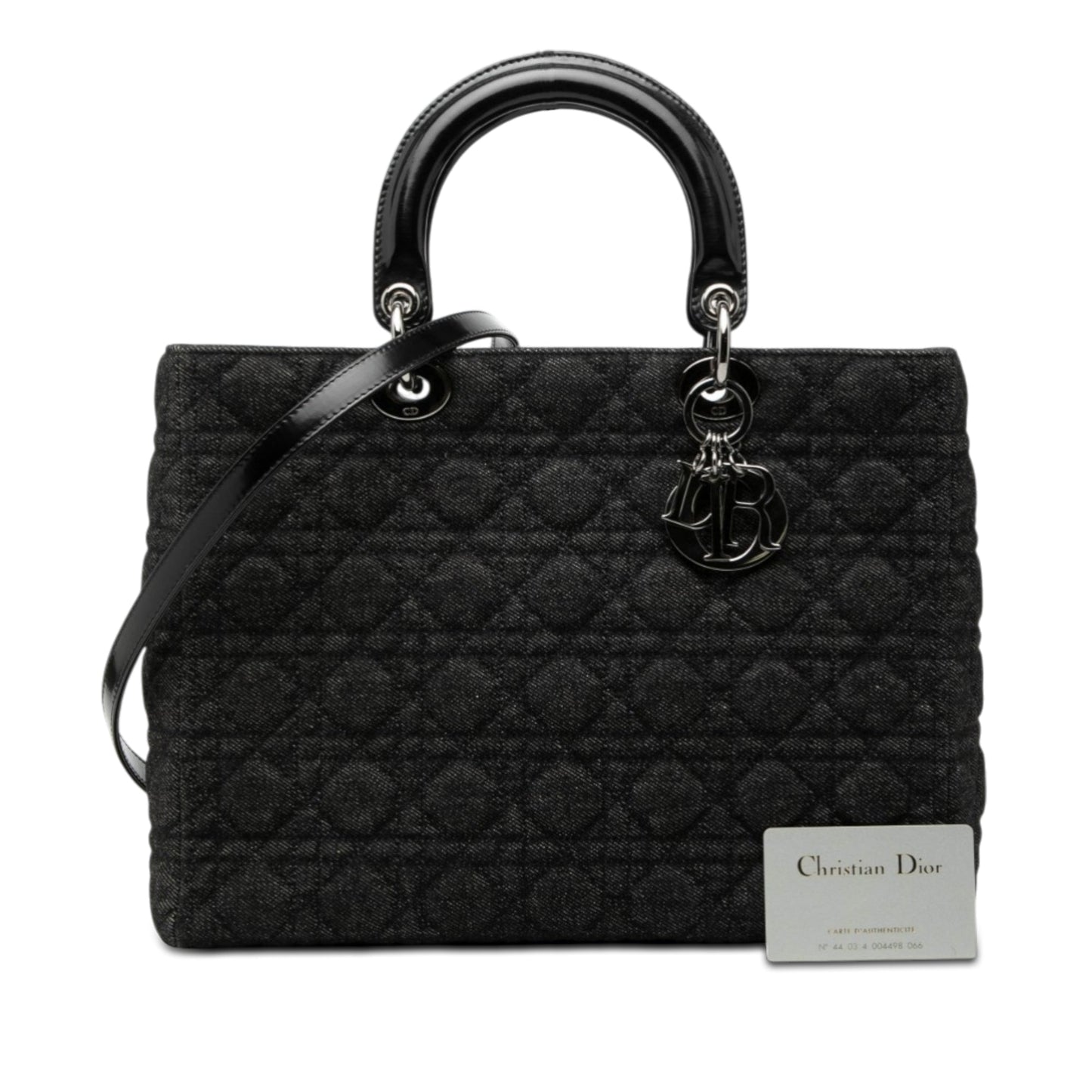 Dior Large Denim Cannage Lady Dior