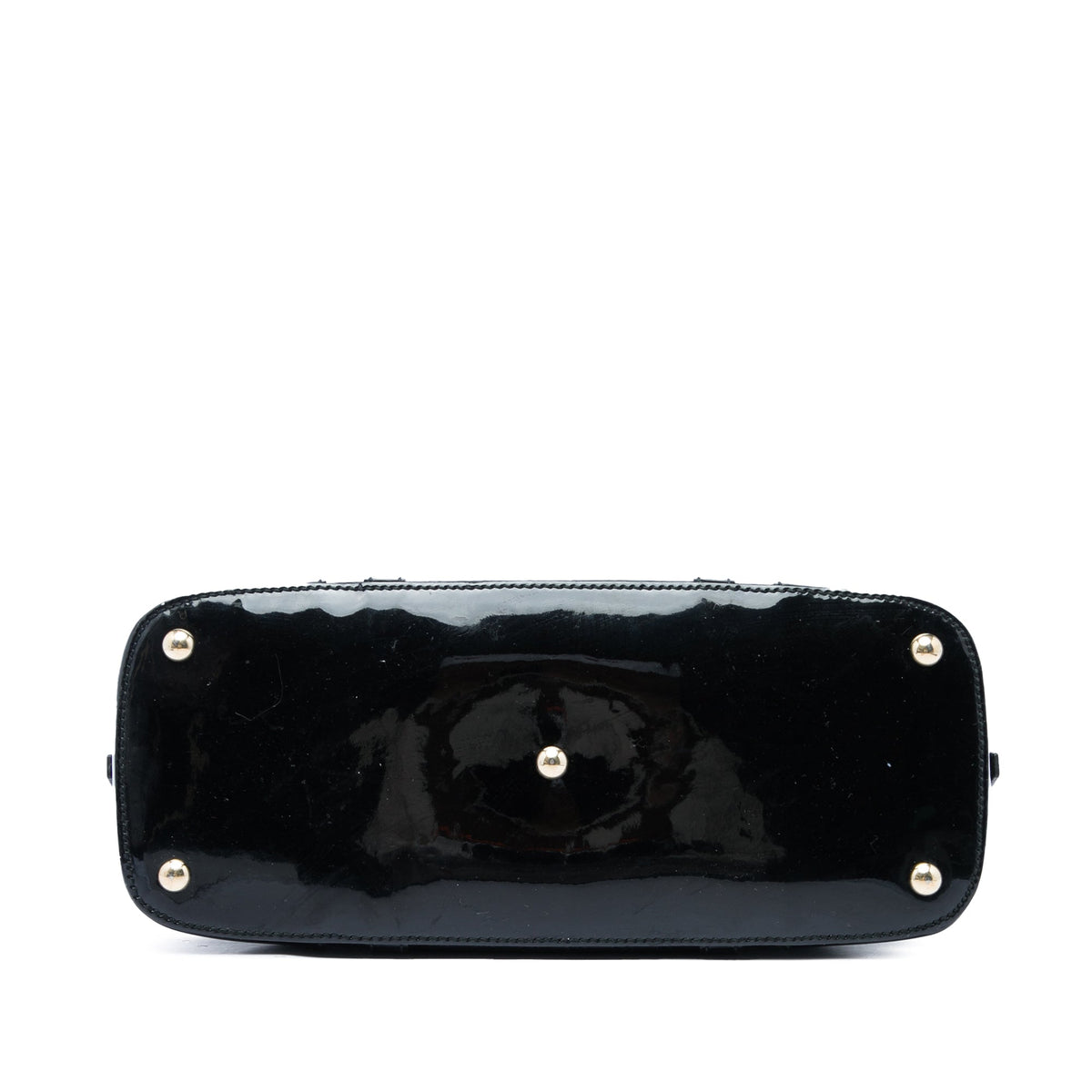 Gucci Small Microguccissima Patent Nice Satchel — Black