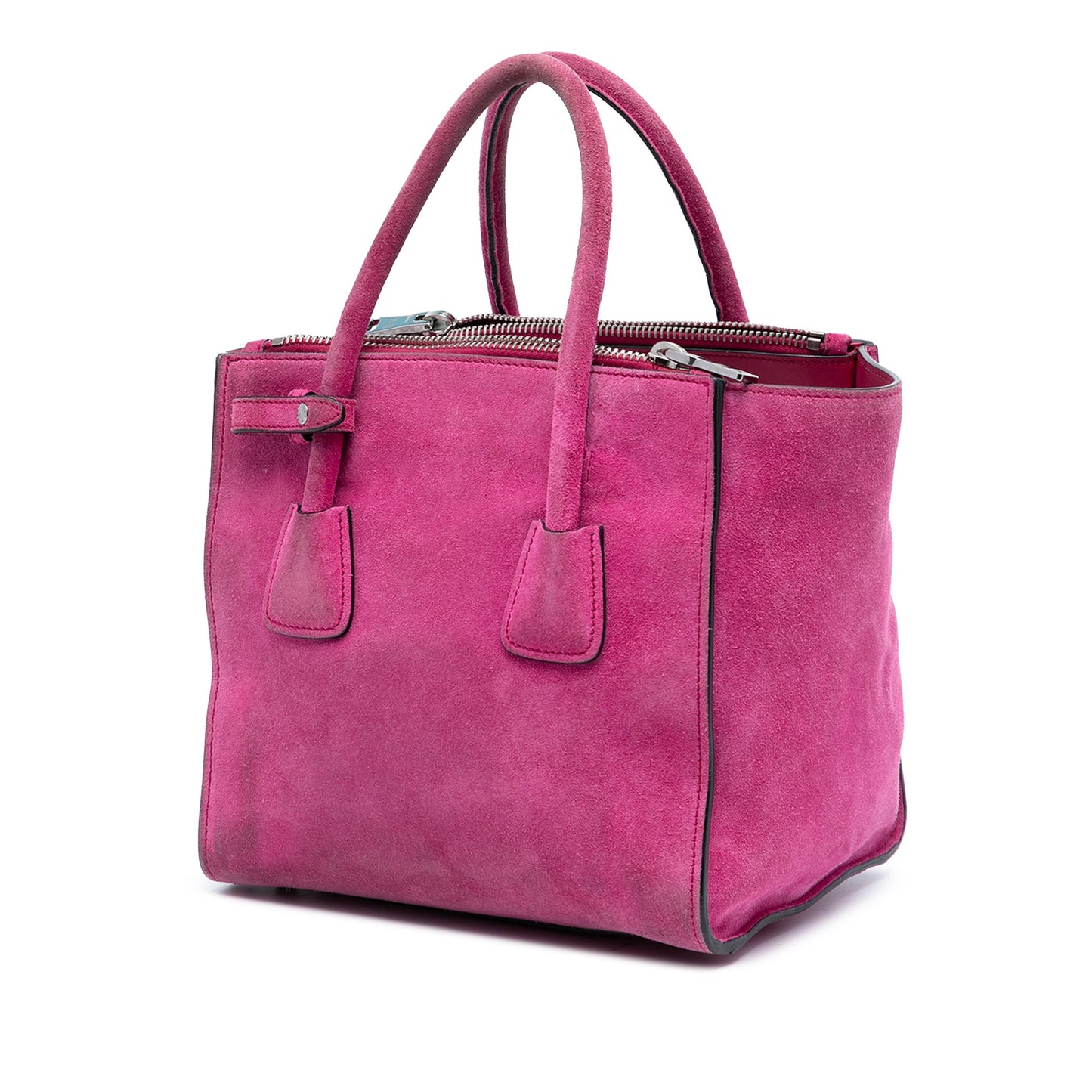 Prada Small Scamosciato Twin Pocket Satchel