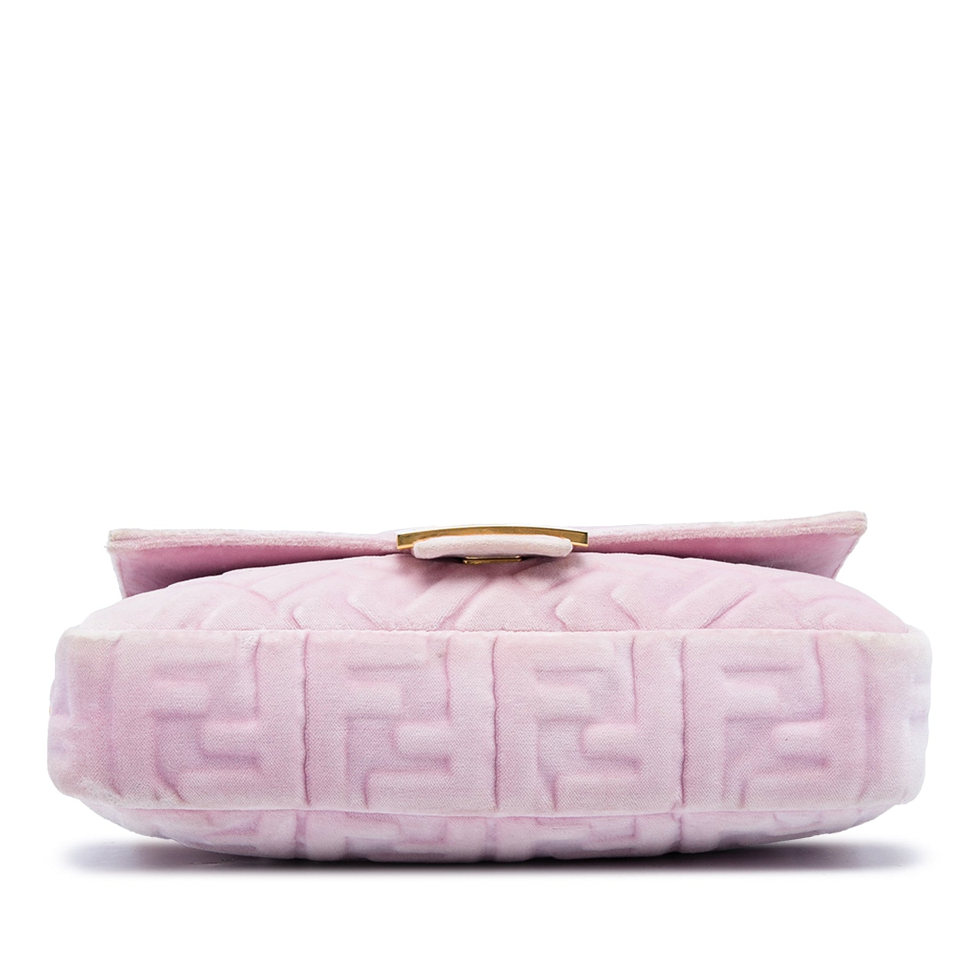 Fendi Zucca Embossed Velvet Baguette Satchel