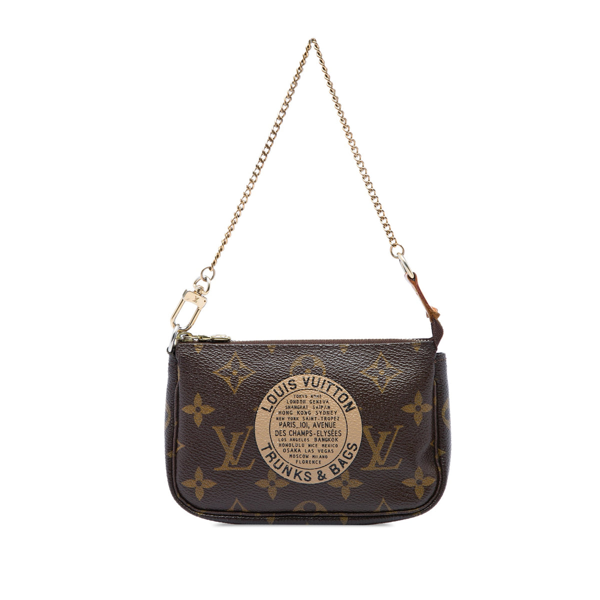 Louis Vuitton Monogram Trunks and Bags Mini Pochette Accessoires — Brown