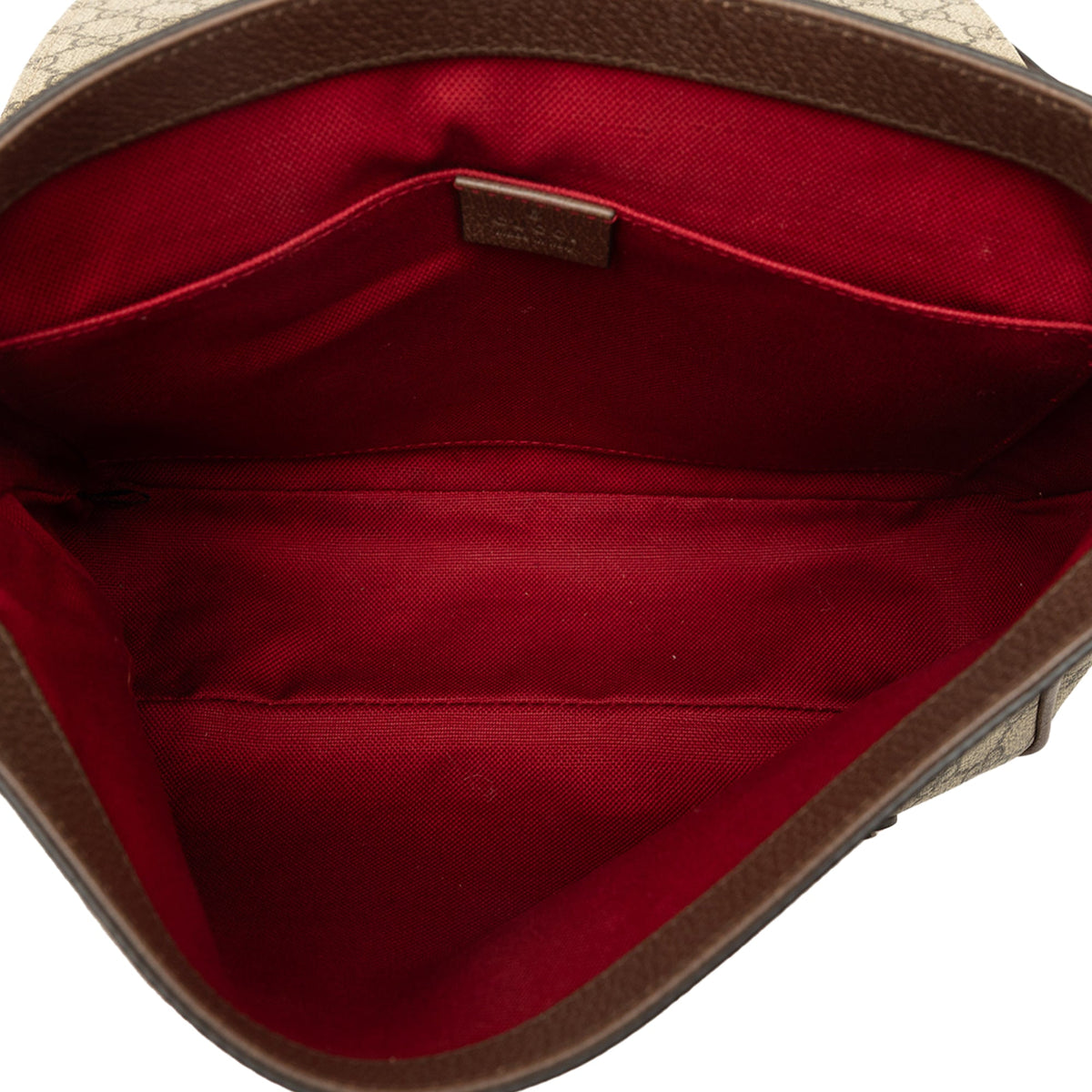 Gucci GG Supreme Textured Dollar Calfskin Retro Interlocking G Flap Messenger Bag