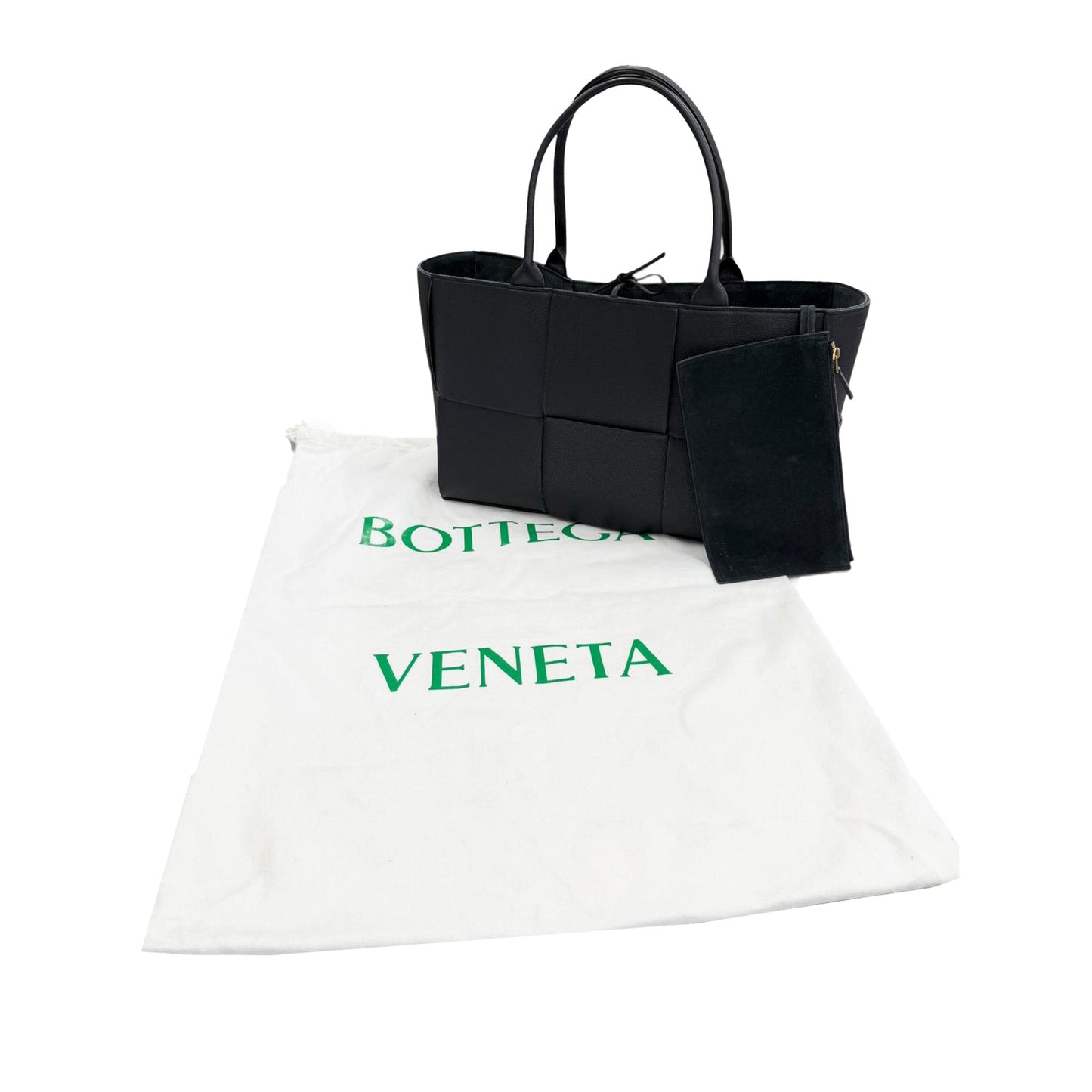 Bottega Veneta Medium Grained Calfskin Maxi Intrecciato Arco Tote