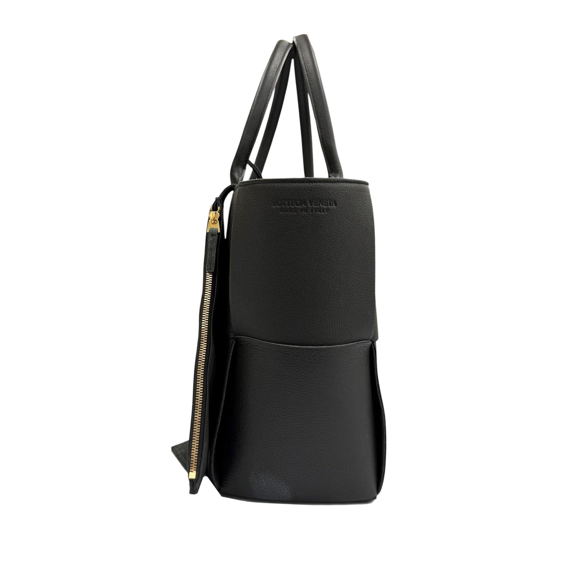 Bottega Veneta Medium Grained Calfskin Maxi Intrecciato Arco Tote