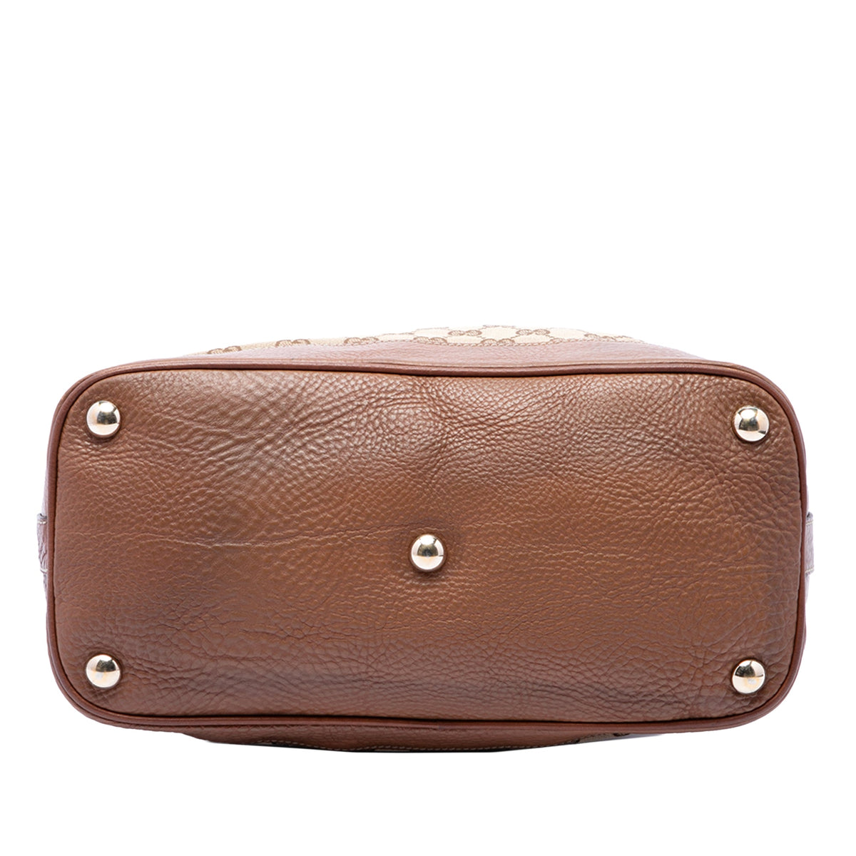 Gucci Medium GG Canvas Charm Dome Satchel — Beige