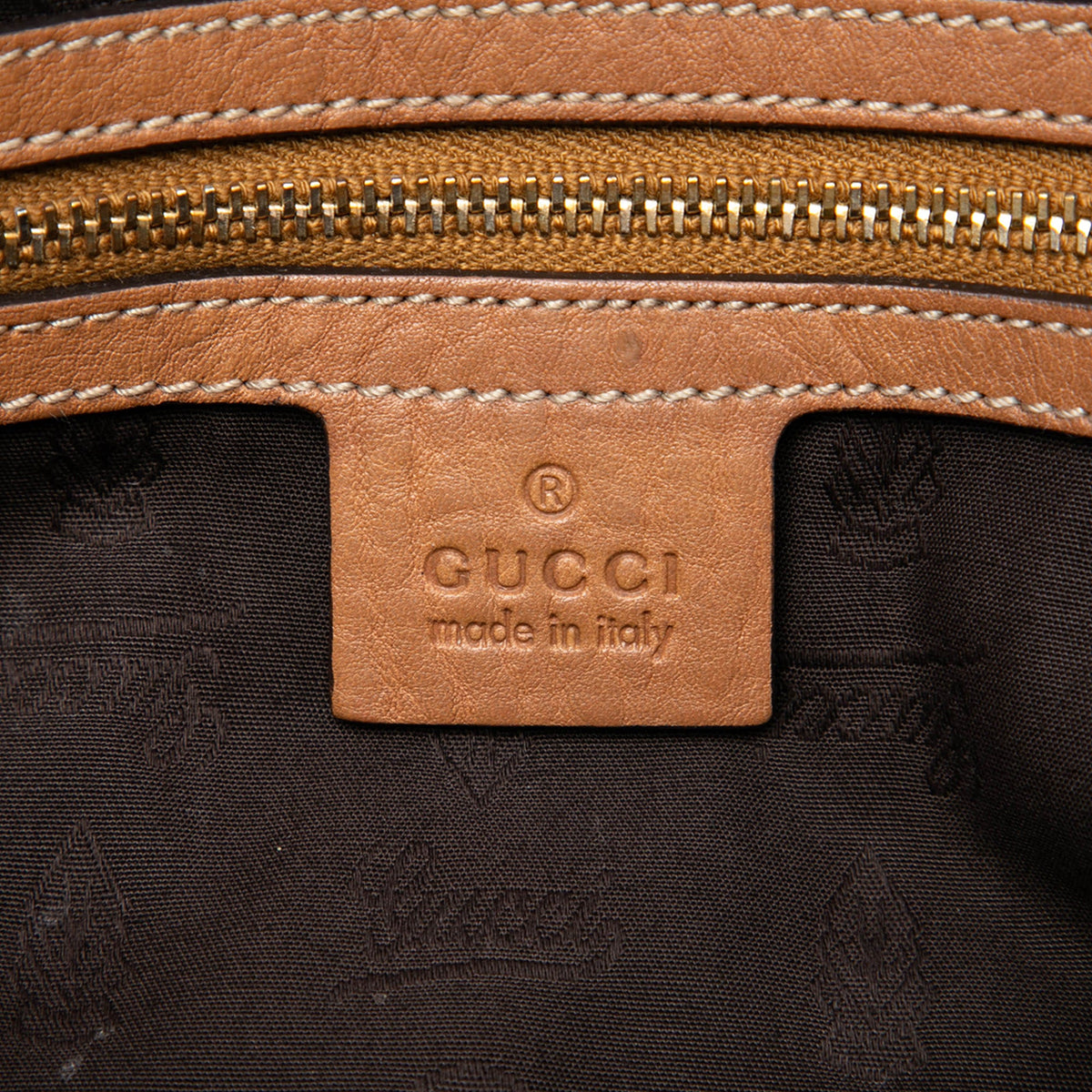 Gucci Medium GG Canvas Charm Dome Satchel — Beige