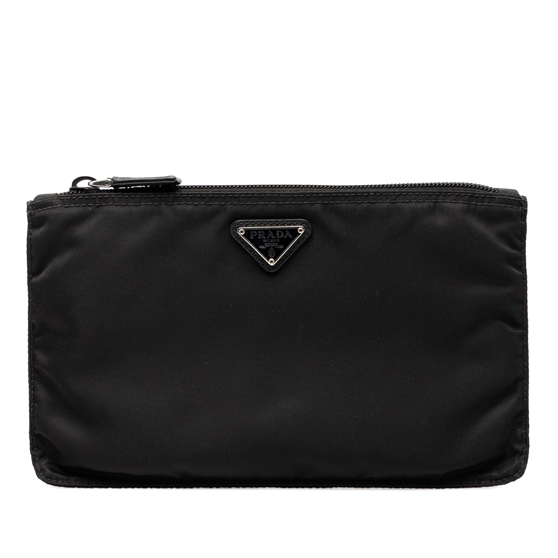 Prada Tessuto Zip Clutch
