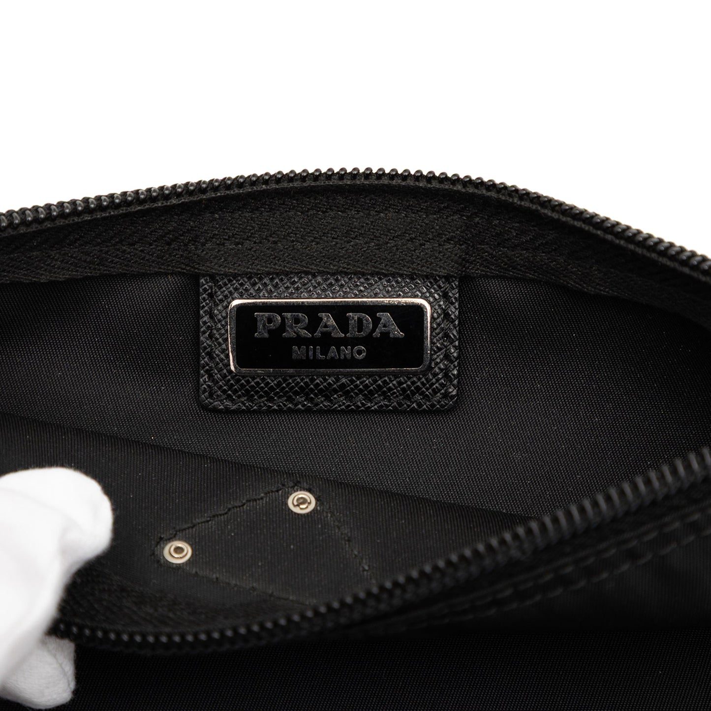 Prada Tessuto Zip Clutch