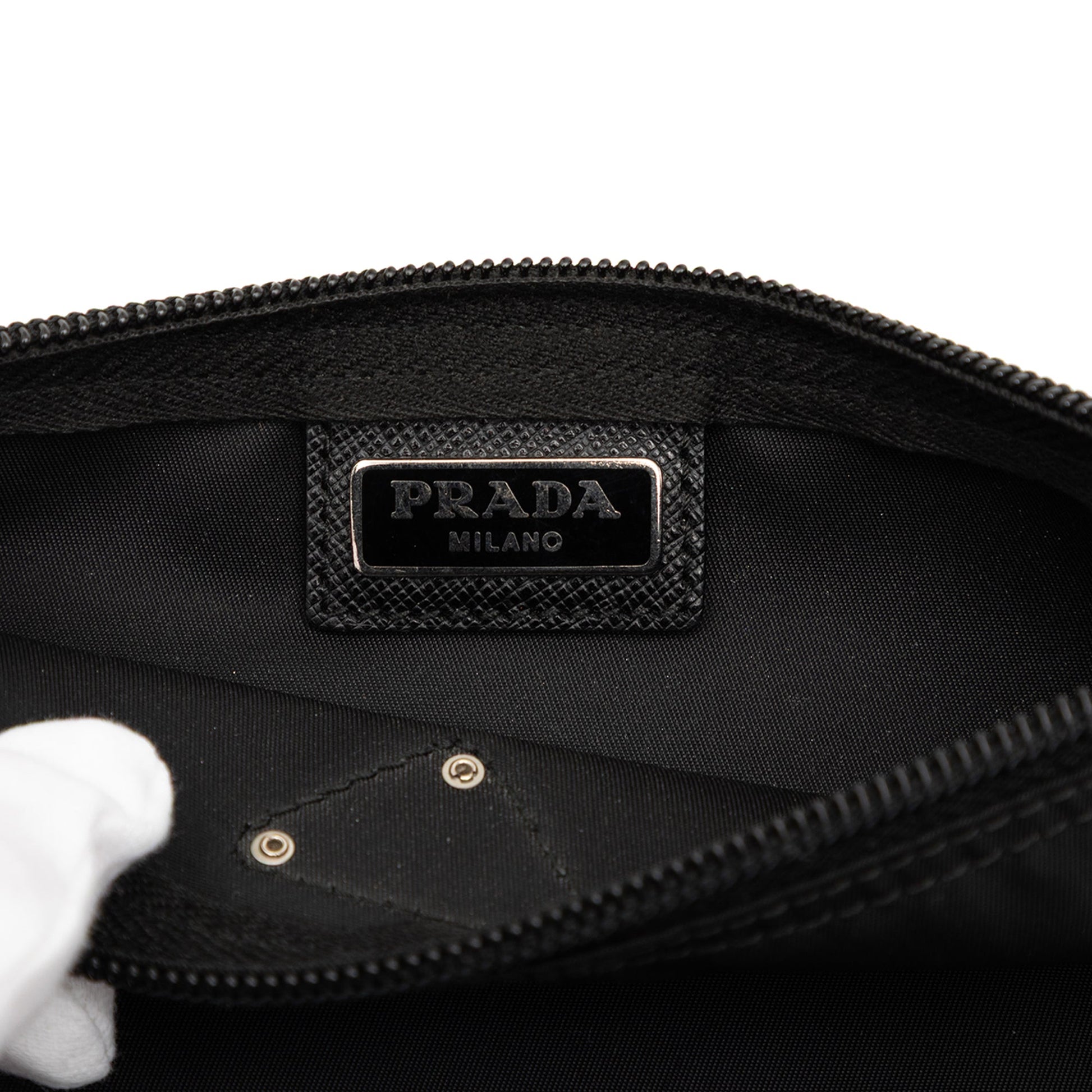 Prada Tessuto Zip Clutch