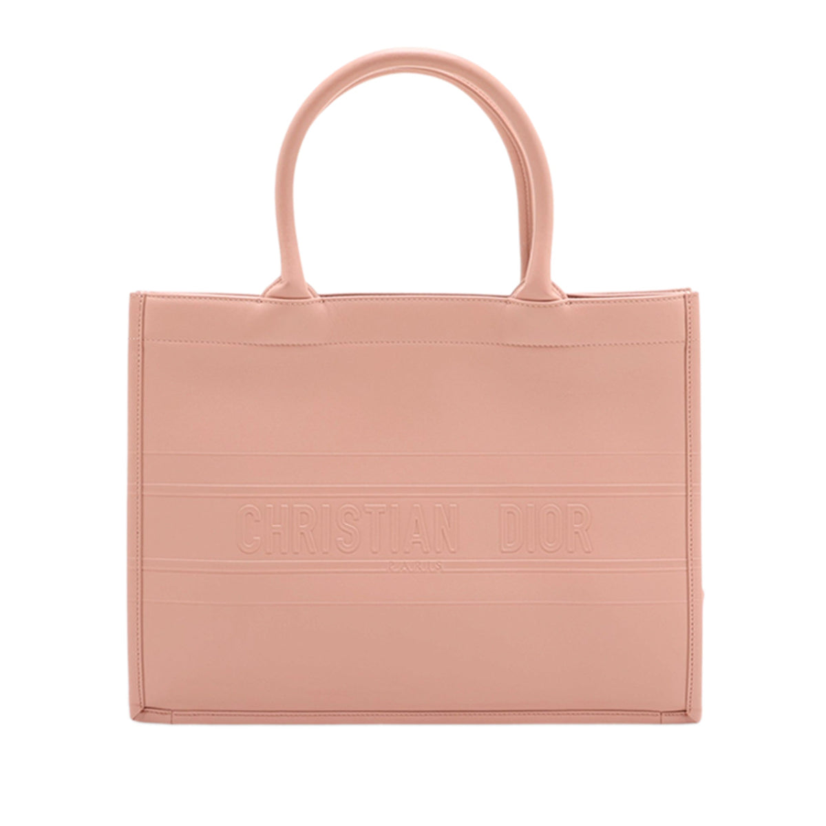 Dior Medium Embossed Book Tote — Pink