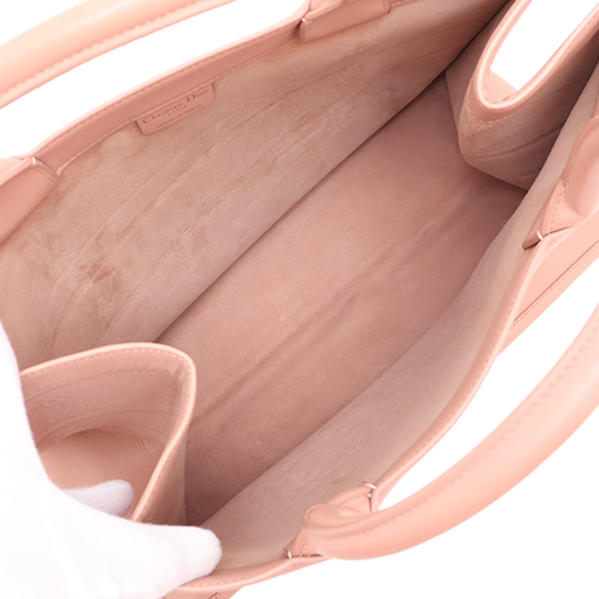 Dior Medium Embossed Book Tote — Pink