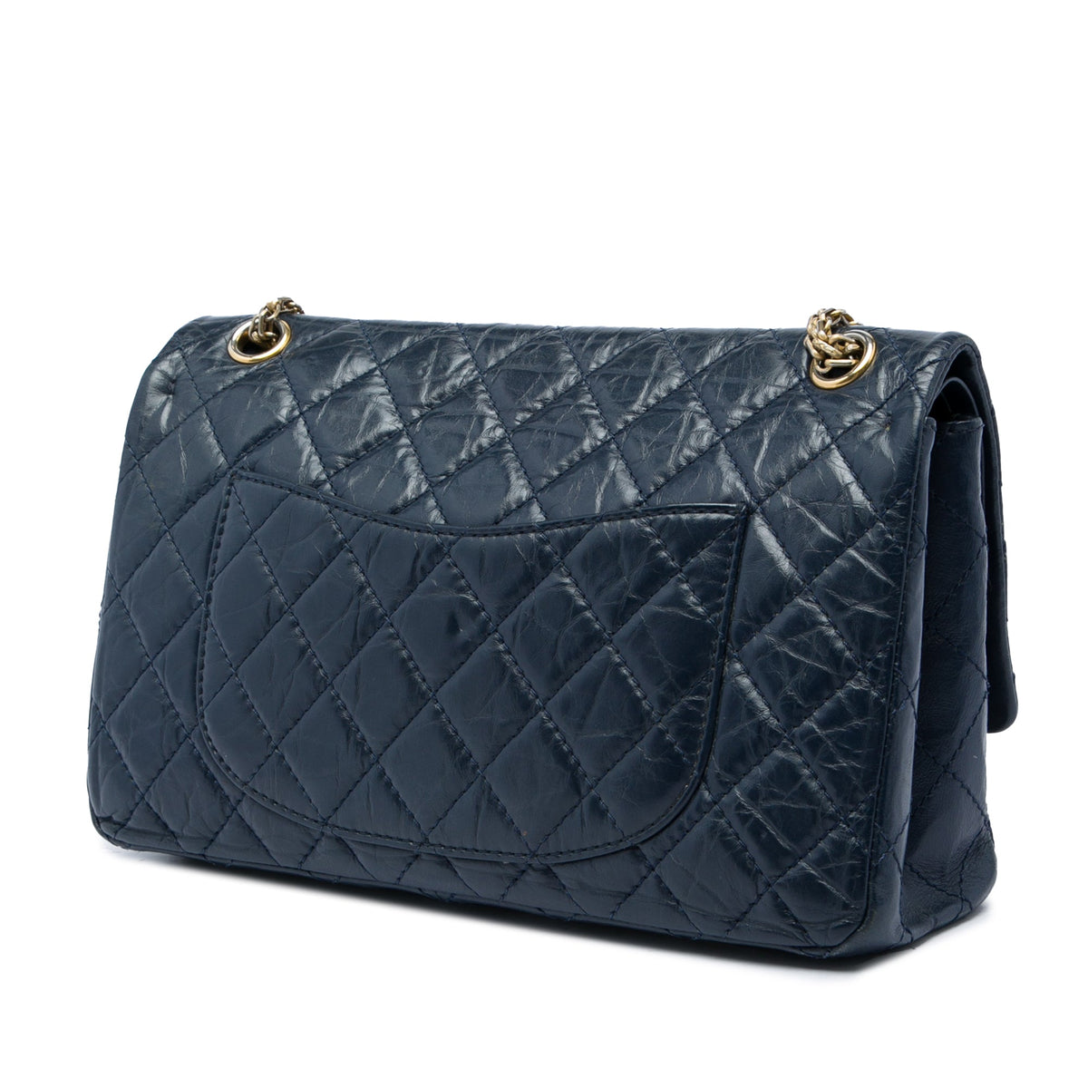 Chanel Quilted Aged Calfskin Reissue 2.55 Double Flap 226 — Blue