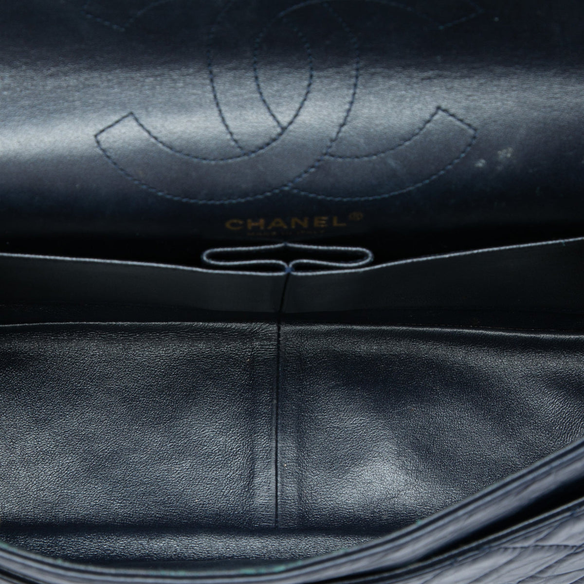 Chanel Quilted Aged Calfskin Reissue 2.55 Double Flap 226 — Blue