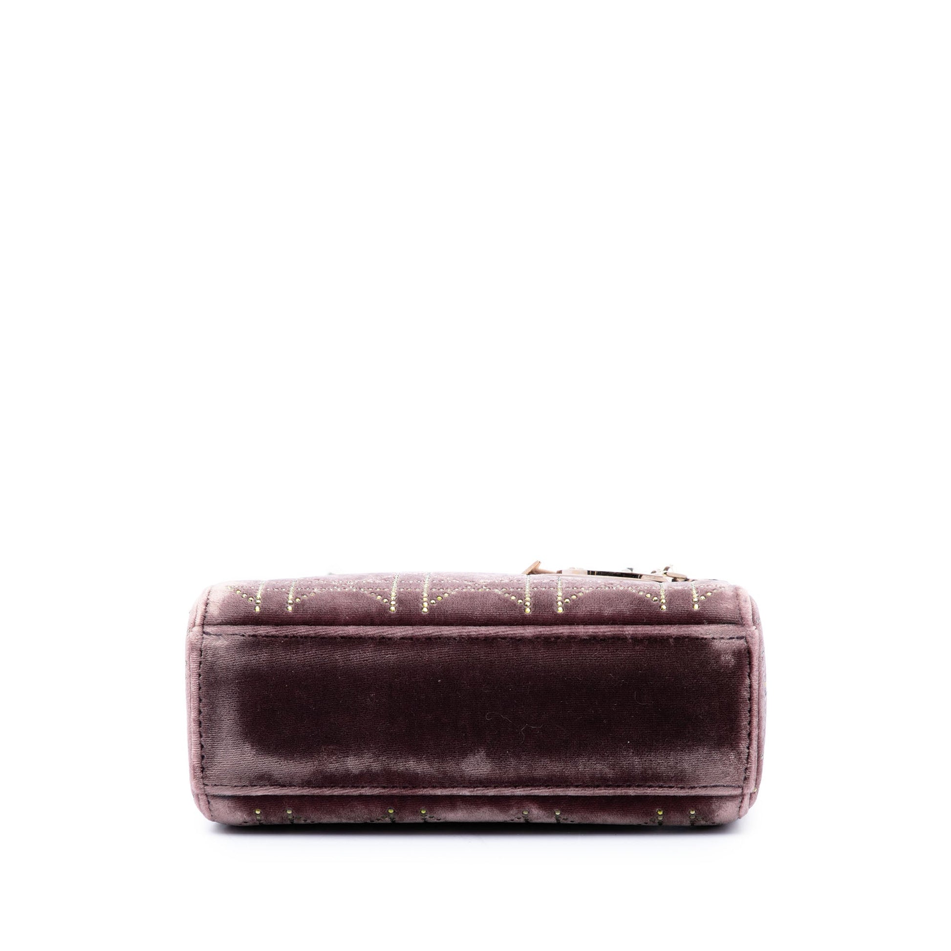 Dior Mini Bicolor Velvet Cannage Strass Embellished Lady Dior