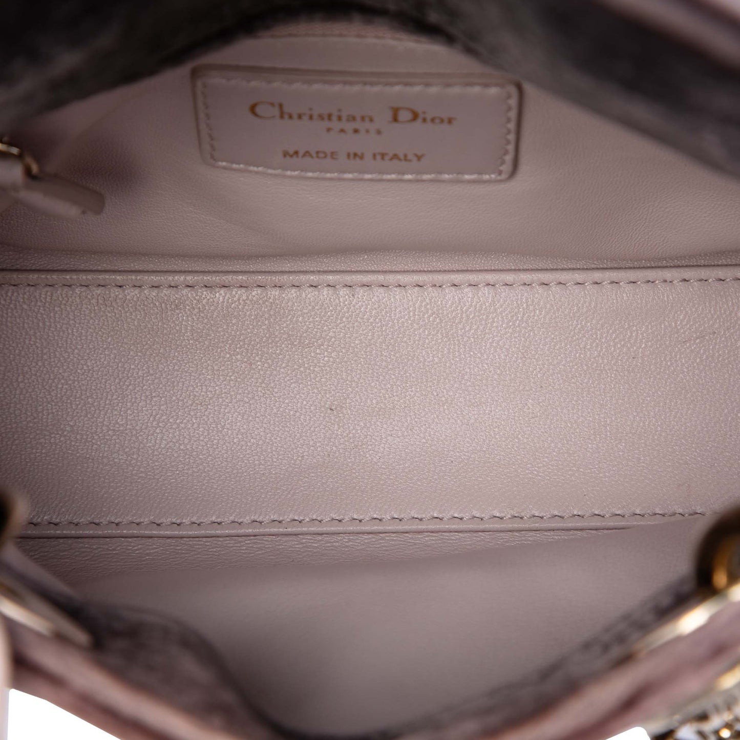 Dior Mini Bicolor Velvet Cannage Strass Embellished Lady Dior