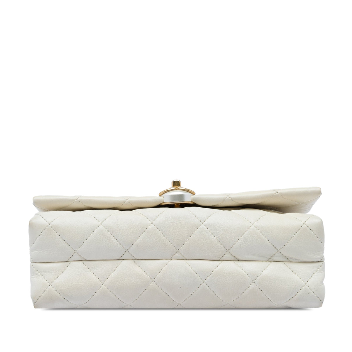 Chanel Small Quilted Calfskin Pearl CC Accordion Flap