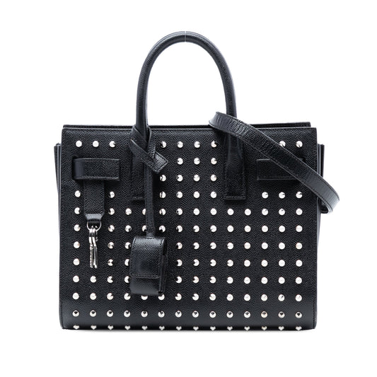 Saint Laurent Nano Grain de Poudre Studded Sac de Jour Satchel