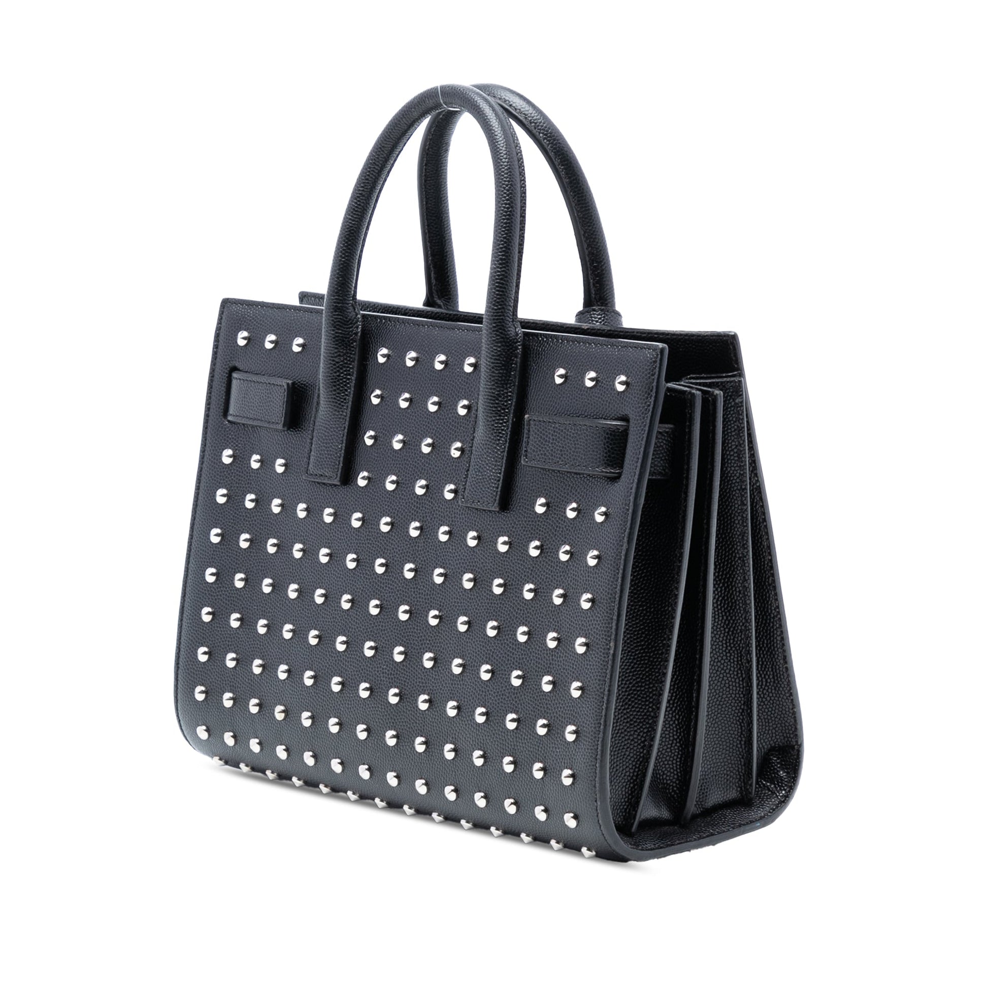 Saint Laurent Nano Grain de Poudre Studded Sac de Jour Satchel