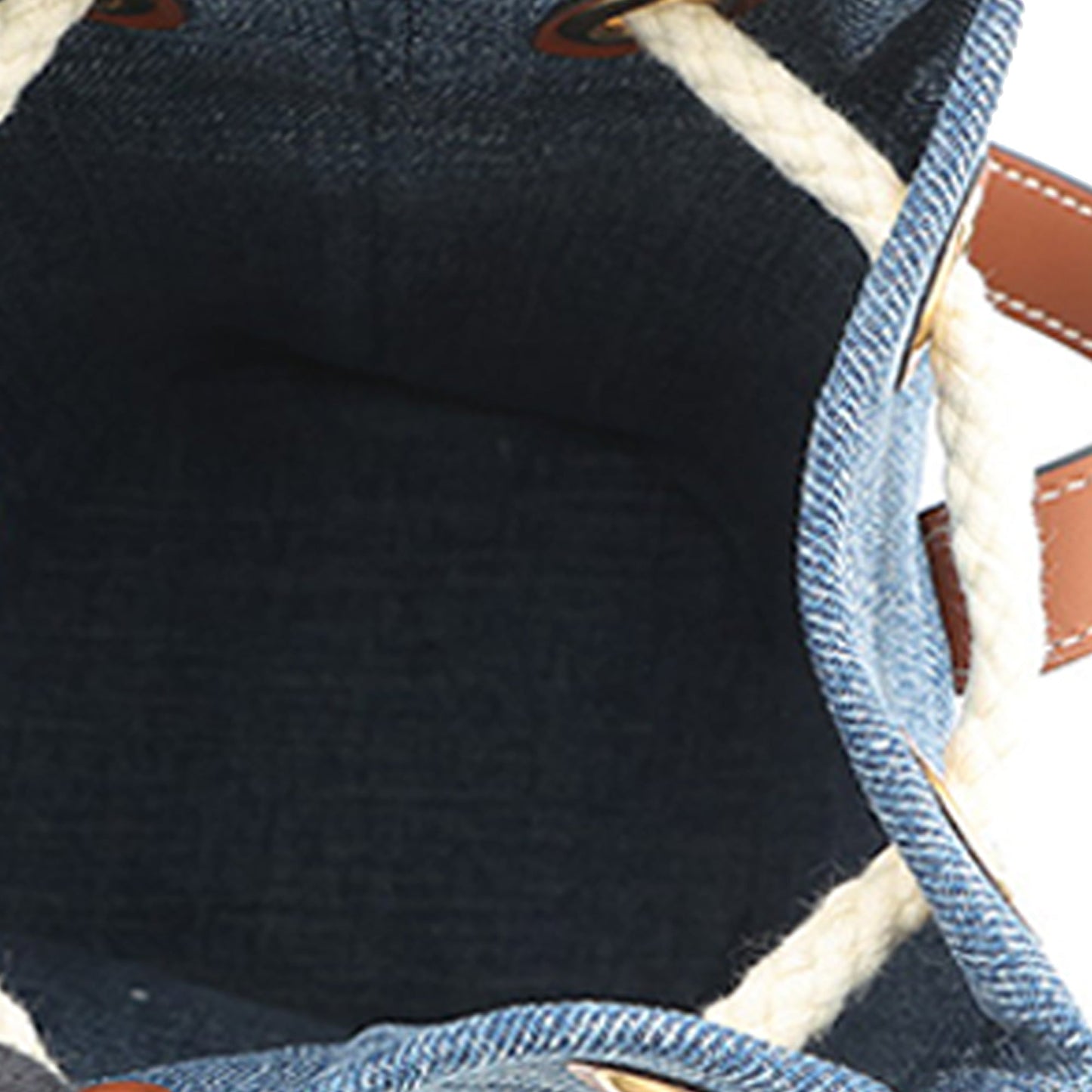 Celine Small Denim Triomphe Drawstring Bucket Bag