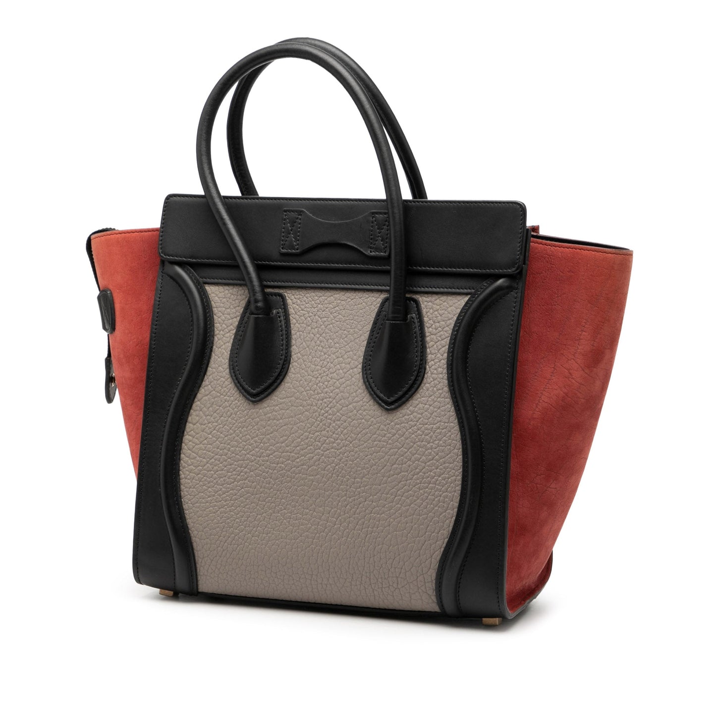 Celine Micro Tricolor Leather Luggage Tote