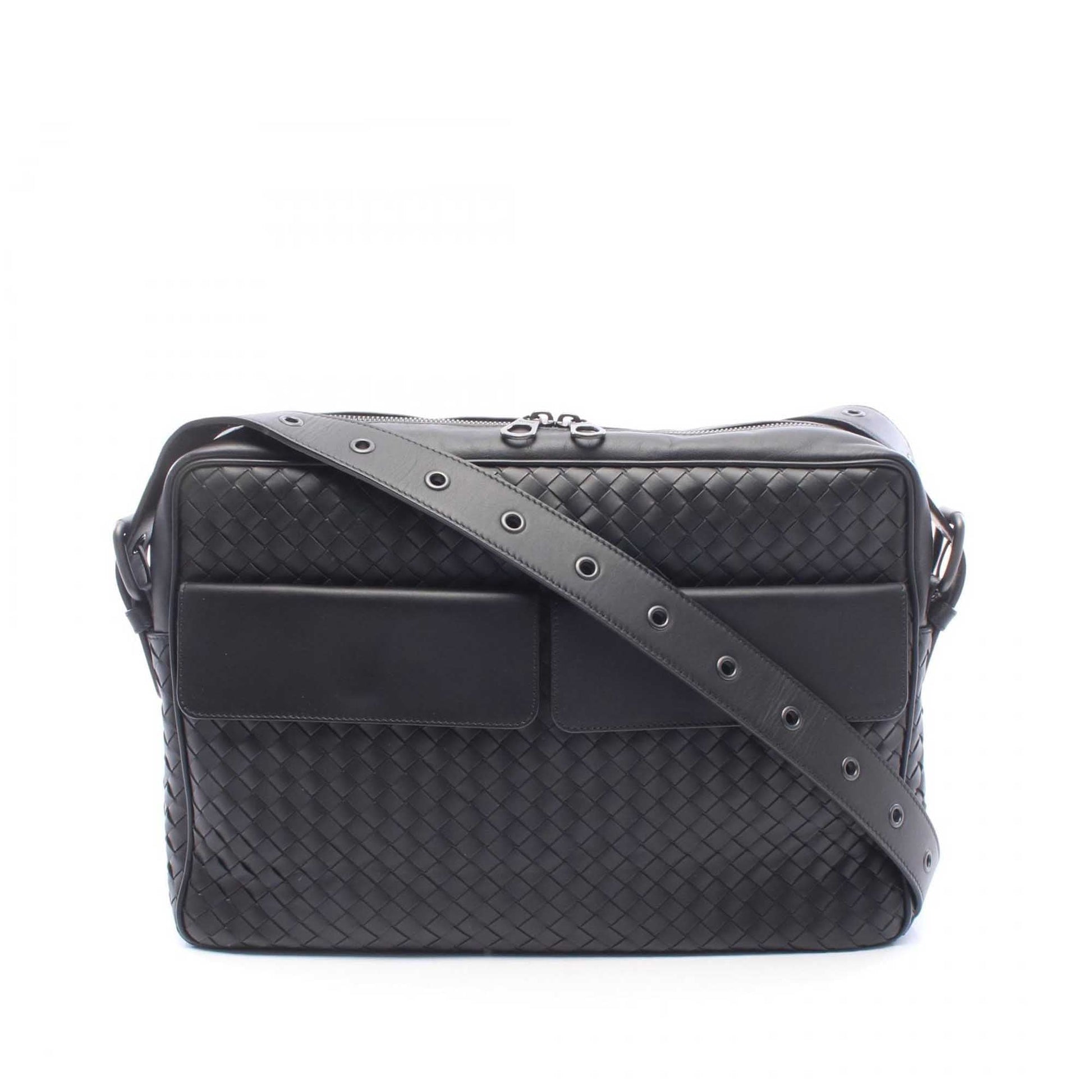 Bottega Veneta Nappa Intrecciato Front Pocket Messenger Bag