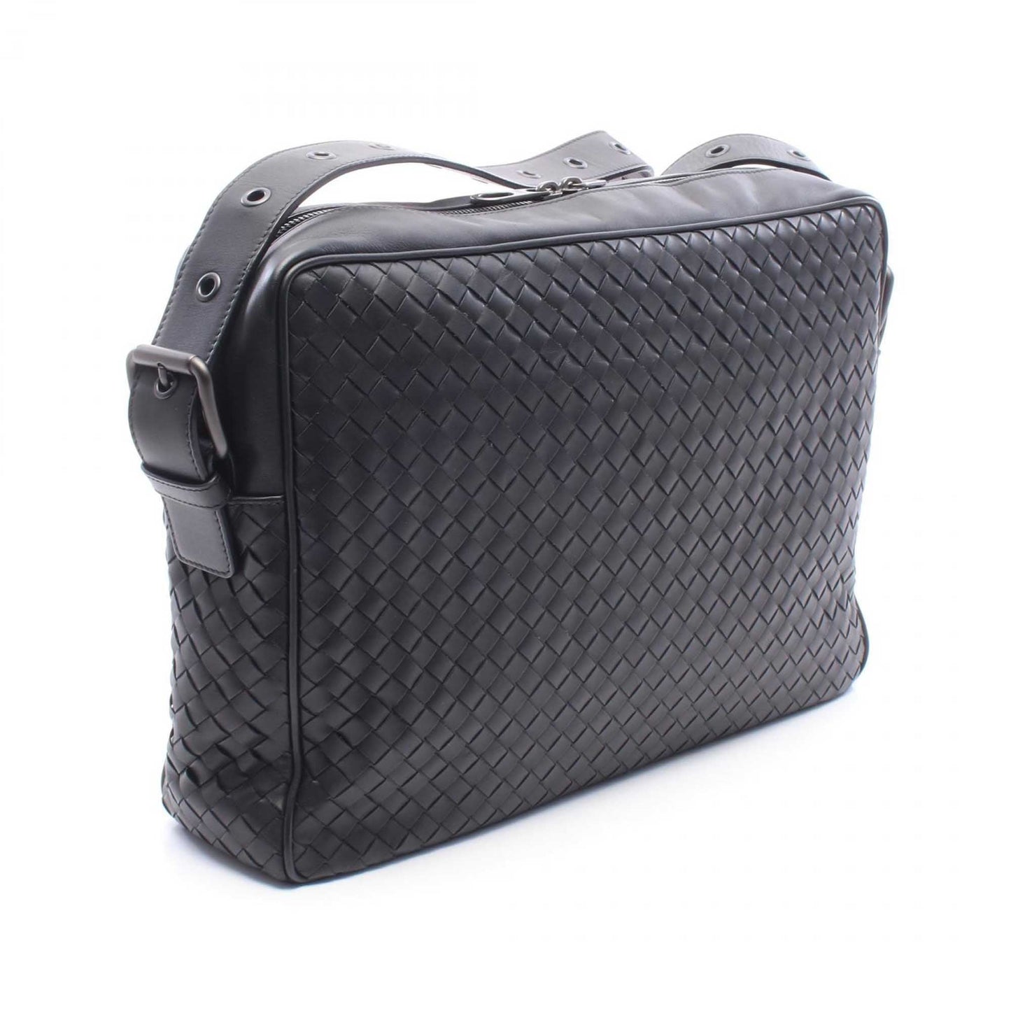 Bottega Veneta Nappa Intrecciato Front Pocket Messenger Bag