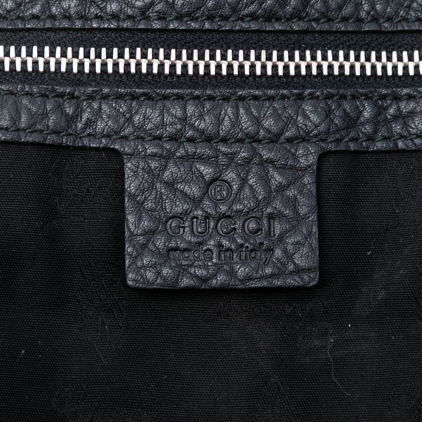 Gucci Large Leather Bamboo Bar Tote
