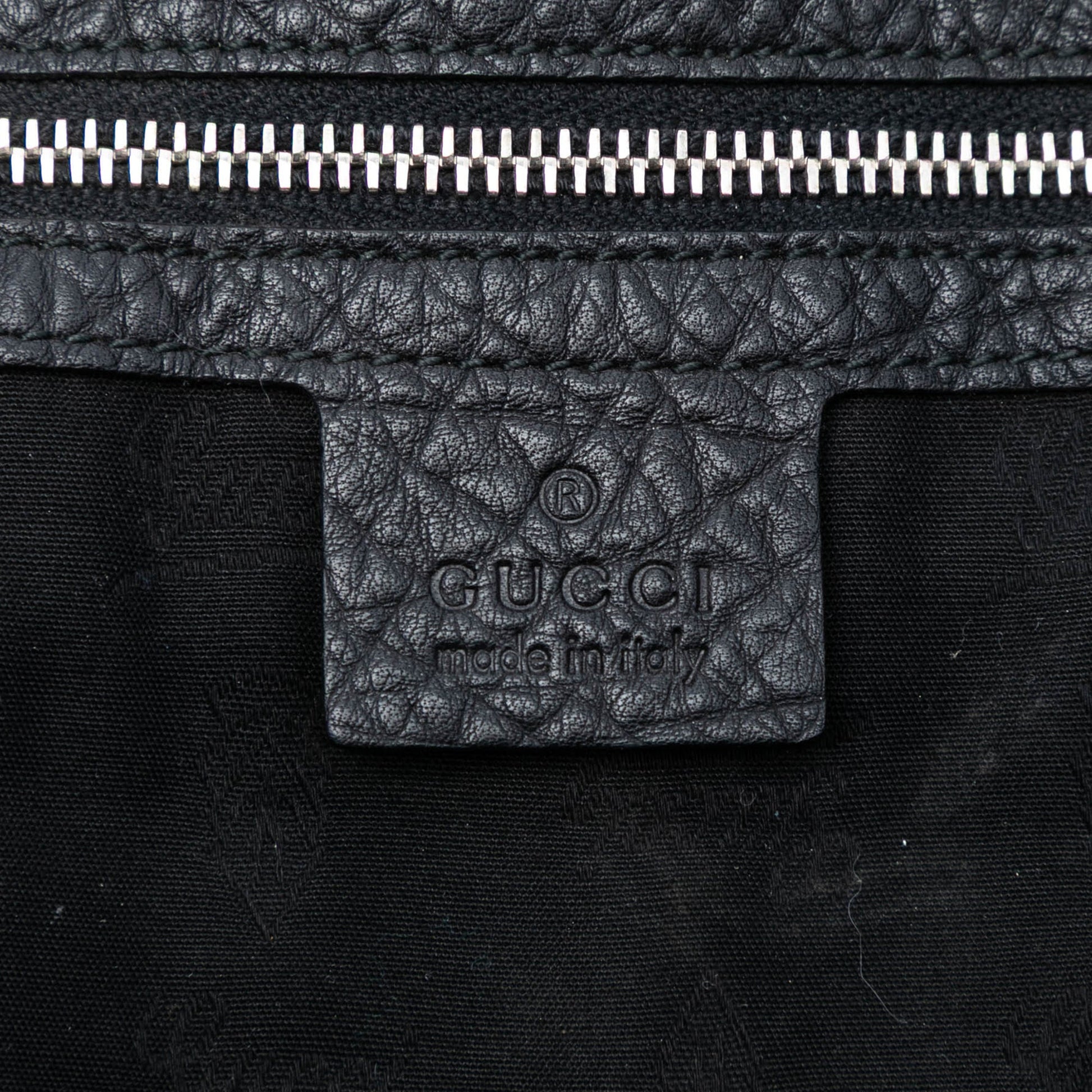 Gucci Large Leather Bamboo Bar Tote