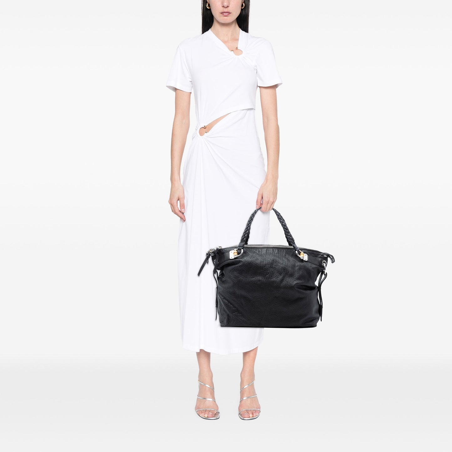 Gucci Large Leather Bamboo Bar Tote