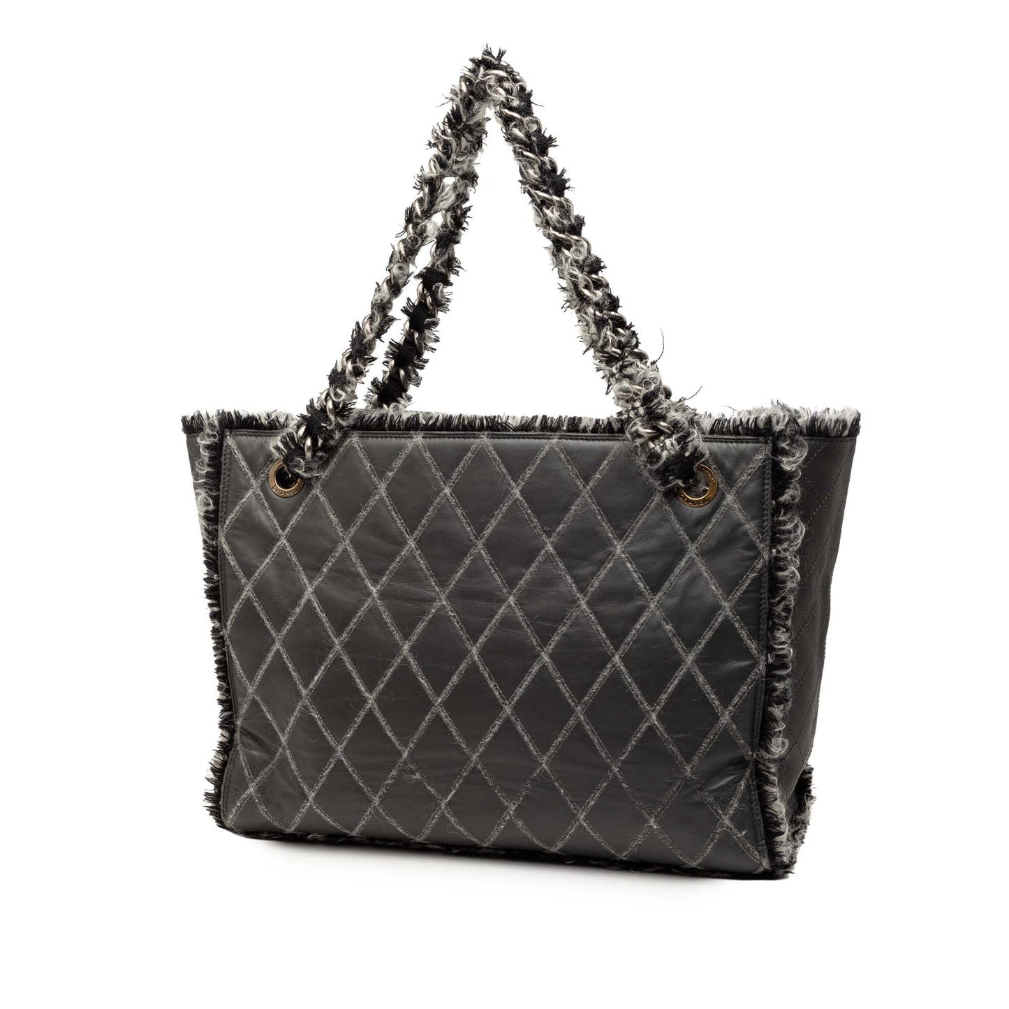 Chanel CC Quilted Calfskin Tweedy Shopping Tote