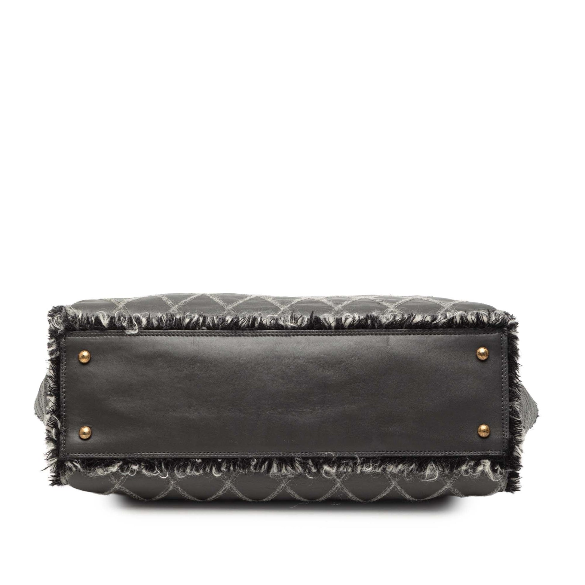 Chanel CC Quilted Calfskin Tweedy Shopping Tote