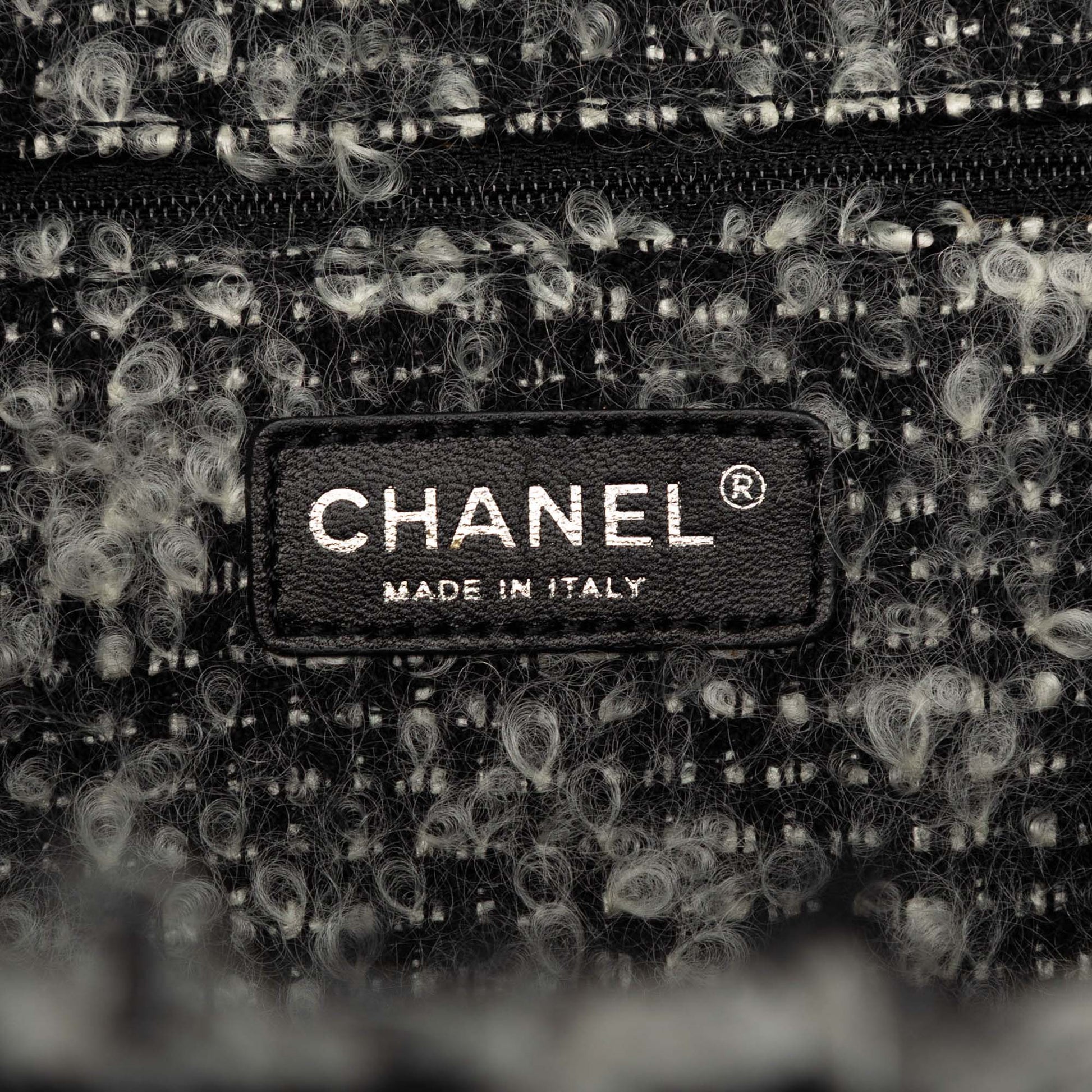 Chanel CC Quilted Calfskin Tweedy Shopping Tote