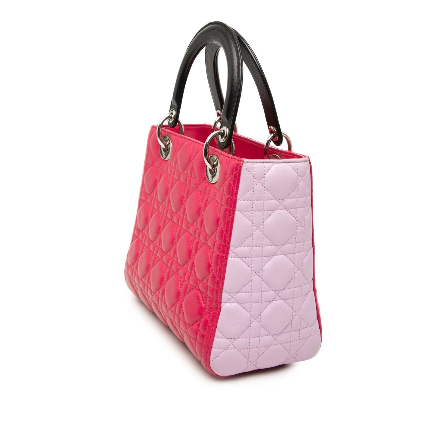 Dior Medium Tricolor Lambskin Cannage Lady Dior