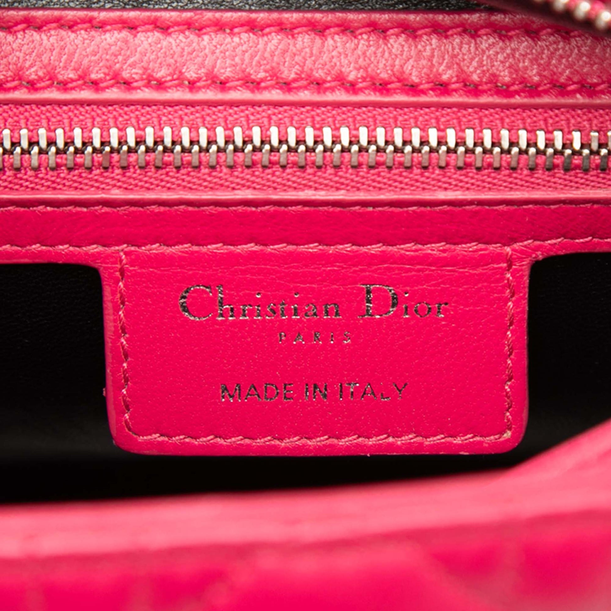 Dior Medium Tricolor Lambskin Cannage Lady Dior