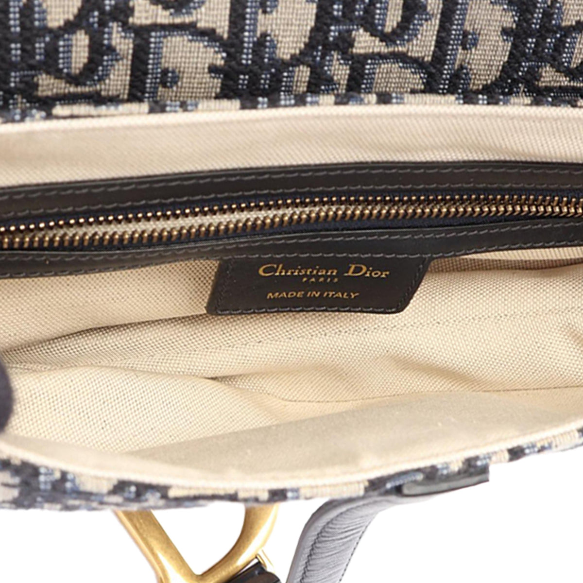 Dior Oblique Canvas Saddle Bag