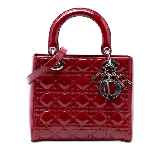 Dior Medium Patent Cannage Lady Dior