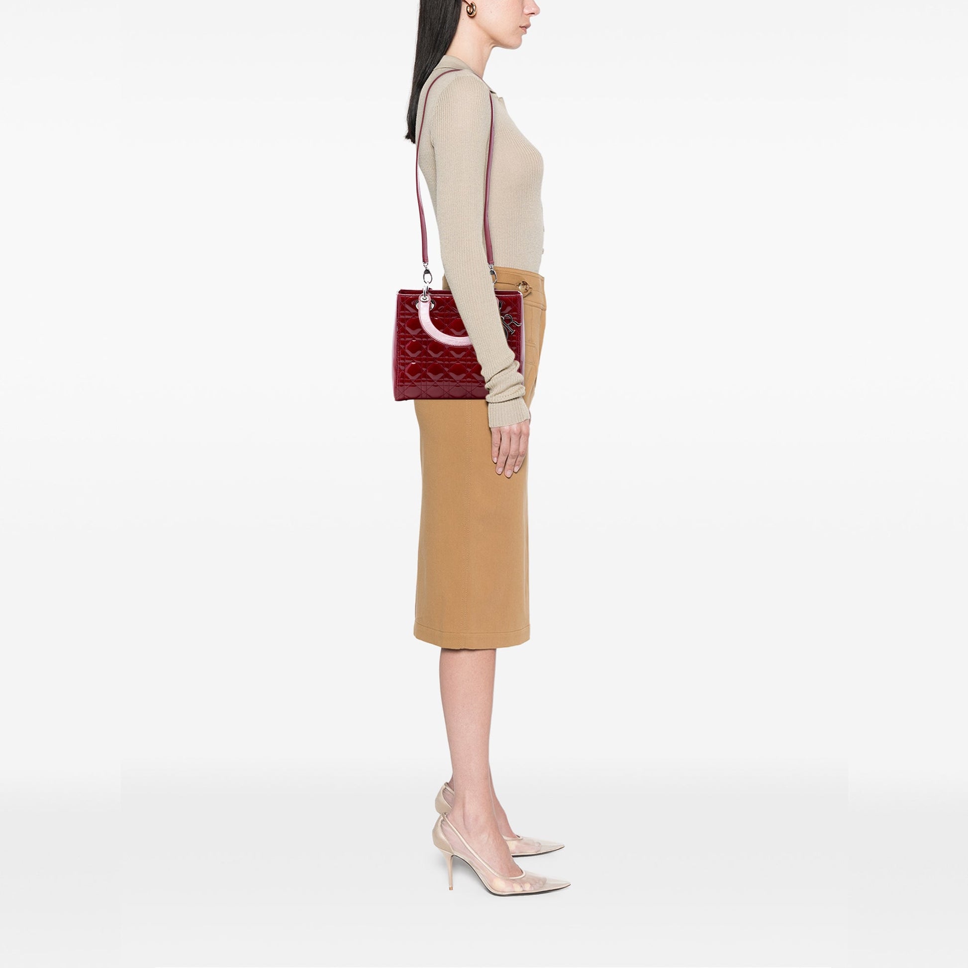 Dior Medium Patent Cannage Lady Dior